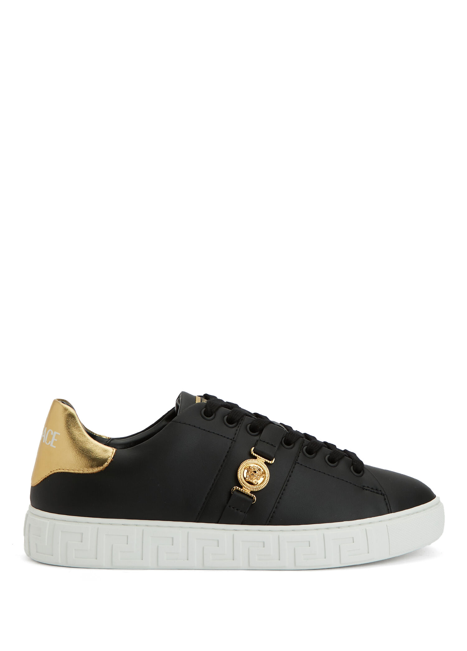 Versace - Siyah Logo Tokalı Kadın Sneaker - Siyah