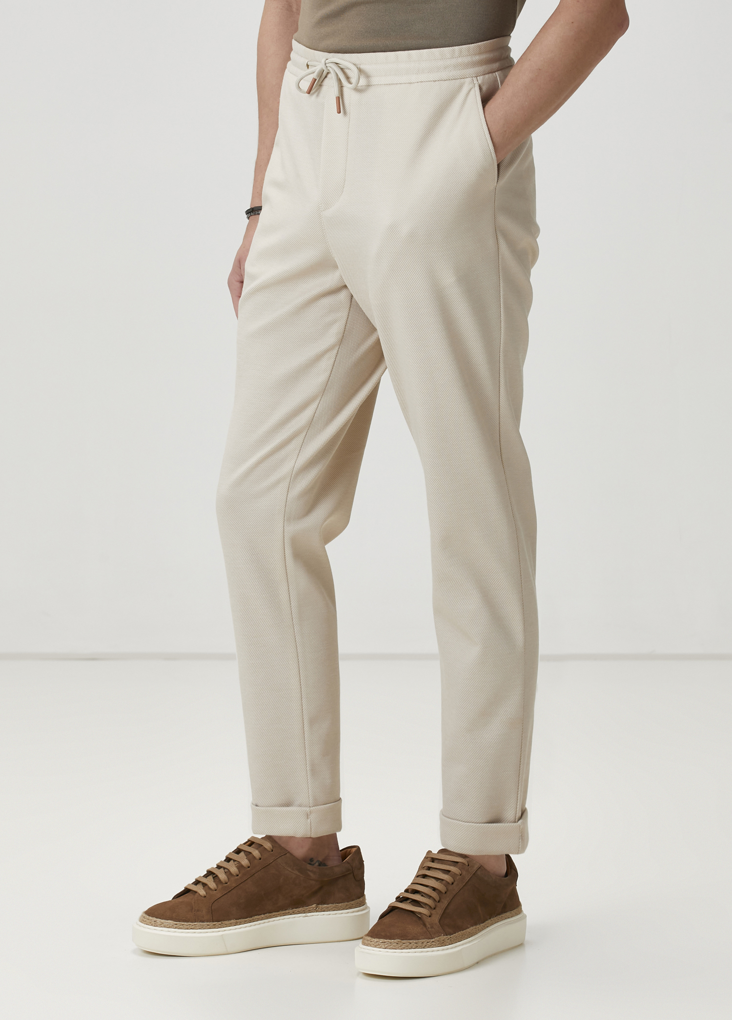Bej Dokulu Spor Pantolon_1