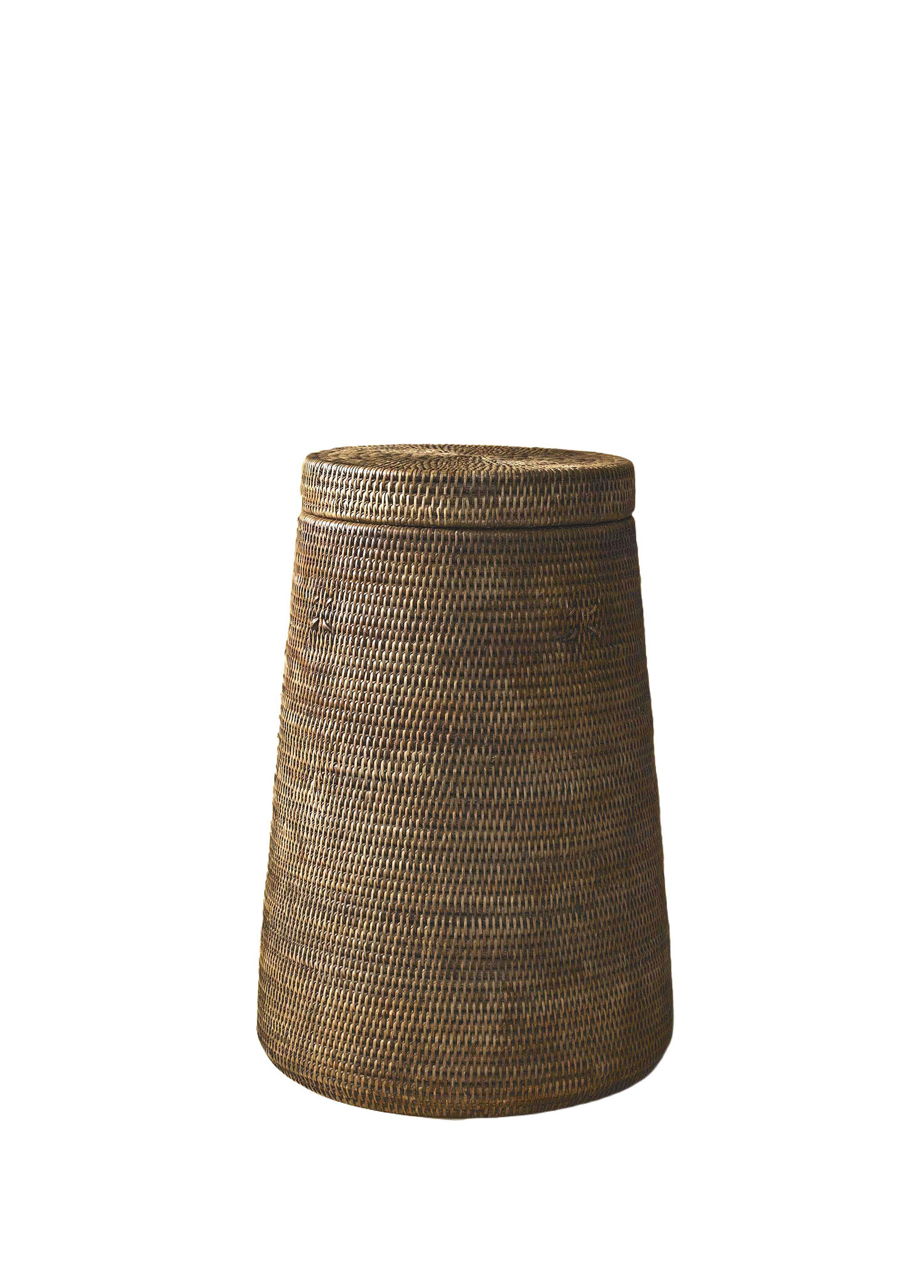 Kapaklı Rattan Çamaşır Sepeti