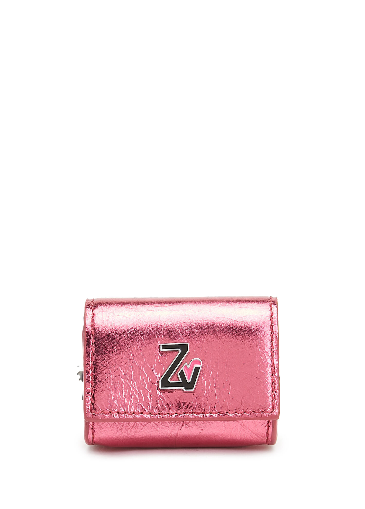 Pembe Logolu Kadın Deri Cüzdan