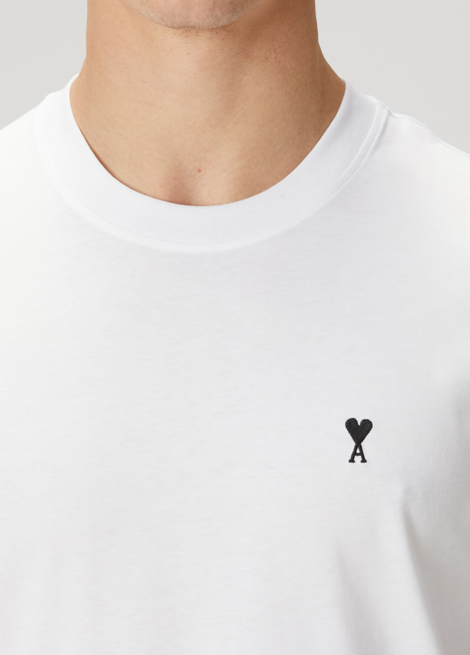 Ami Paris Beyaz Erkek Beyaz Logo Nakışlı T-shirt 1800300 | Beymen