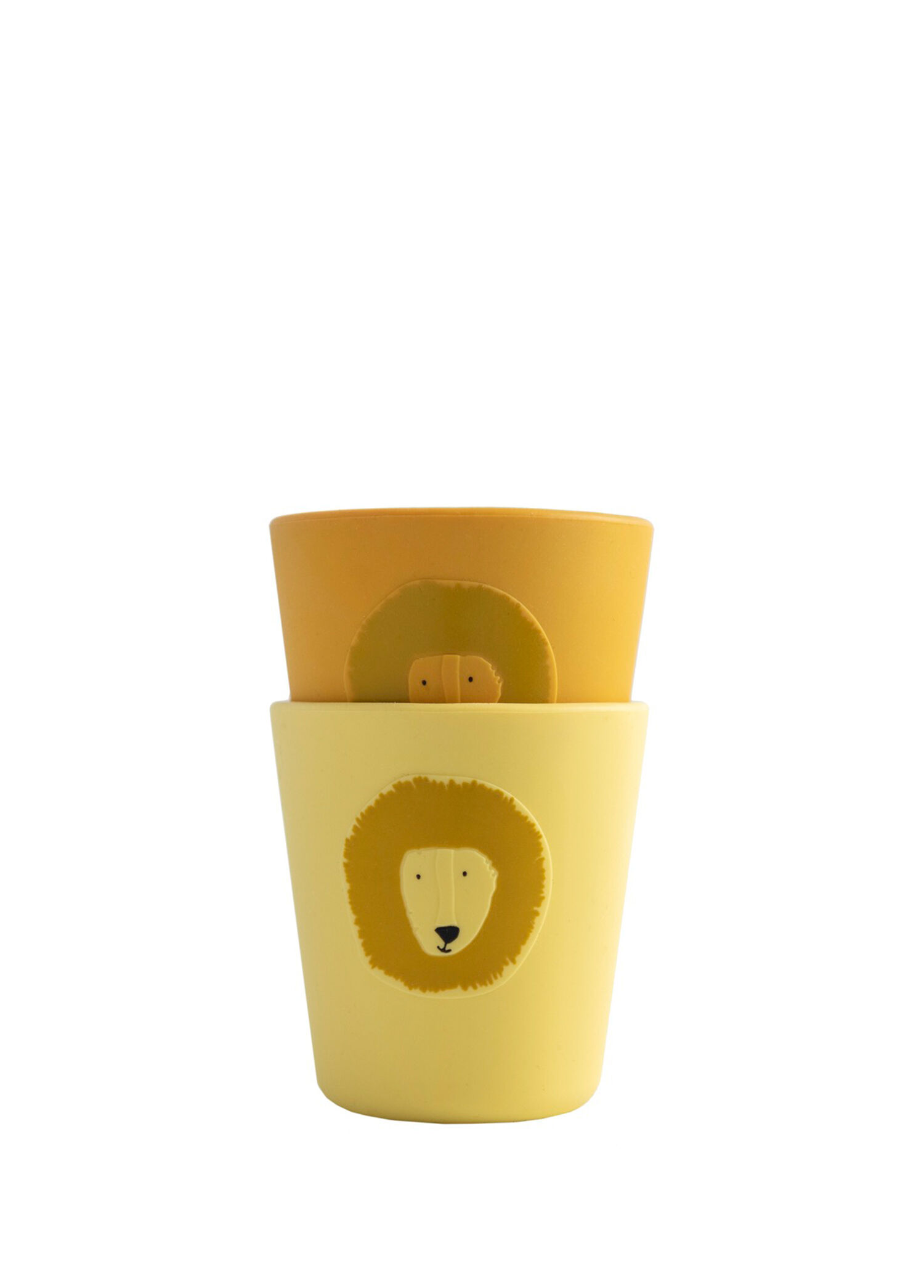 Mr. Lion Sarı Silikon 2'li Çocuk Bardak Seti