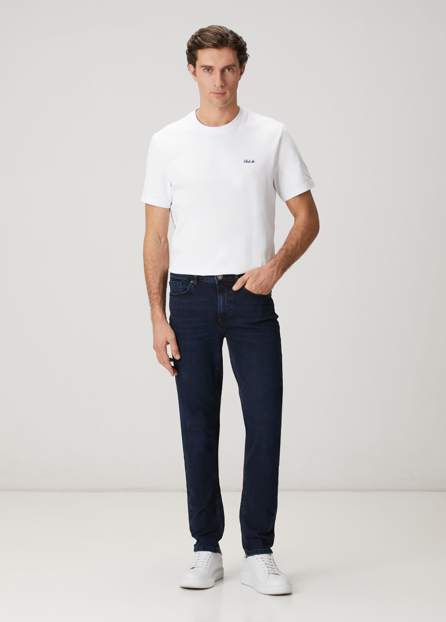 Slim Fit Lacivert Jean Pantolon