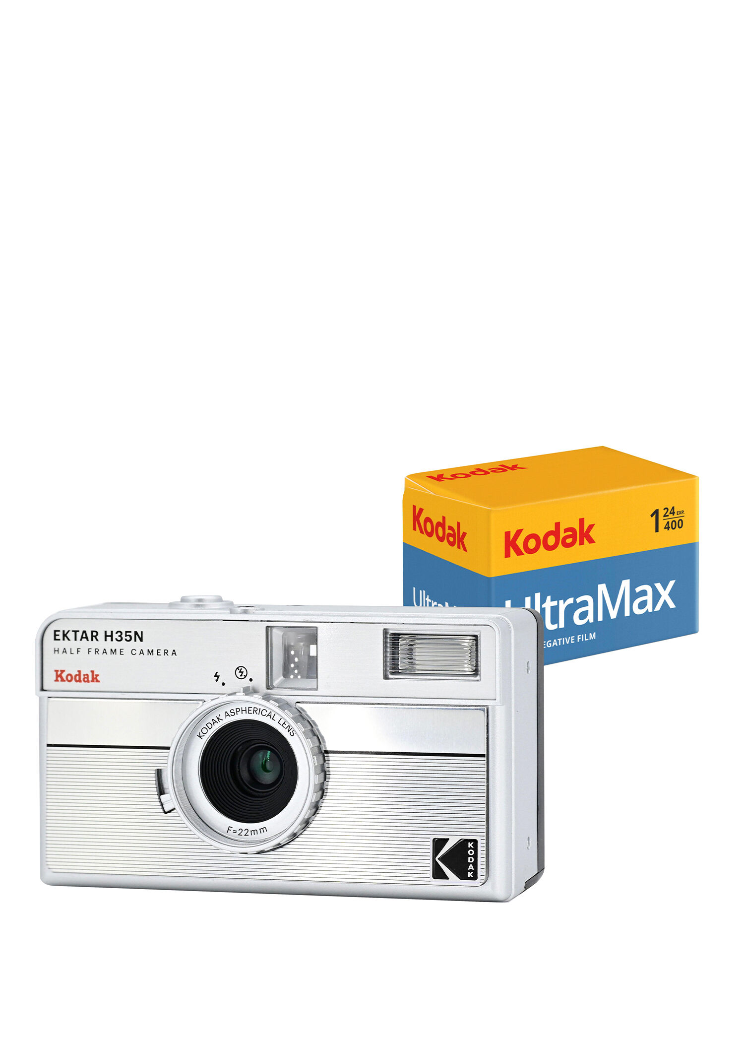 Ektar H35N Çizgili Gümüş 35mm Filmli Şipşak Fotoğraf Makinesi + Ultramax 24 Poz Film