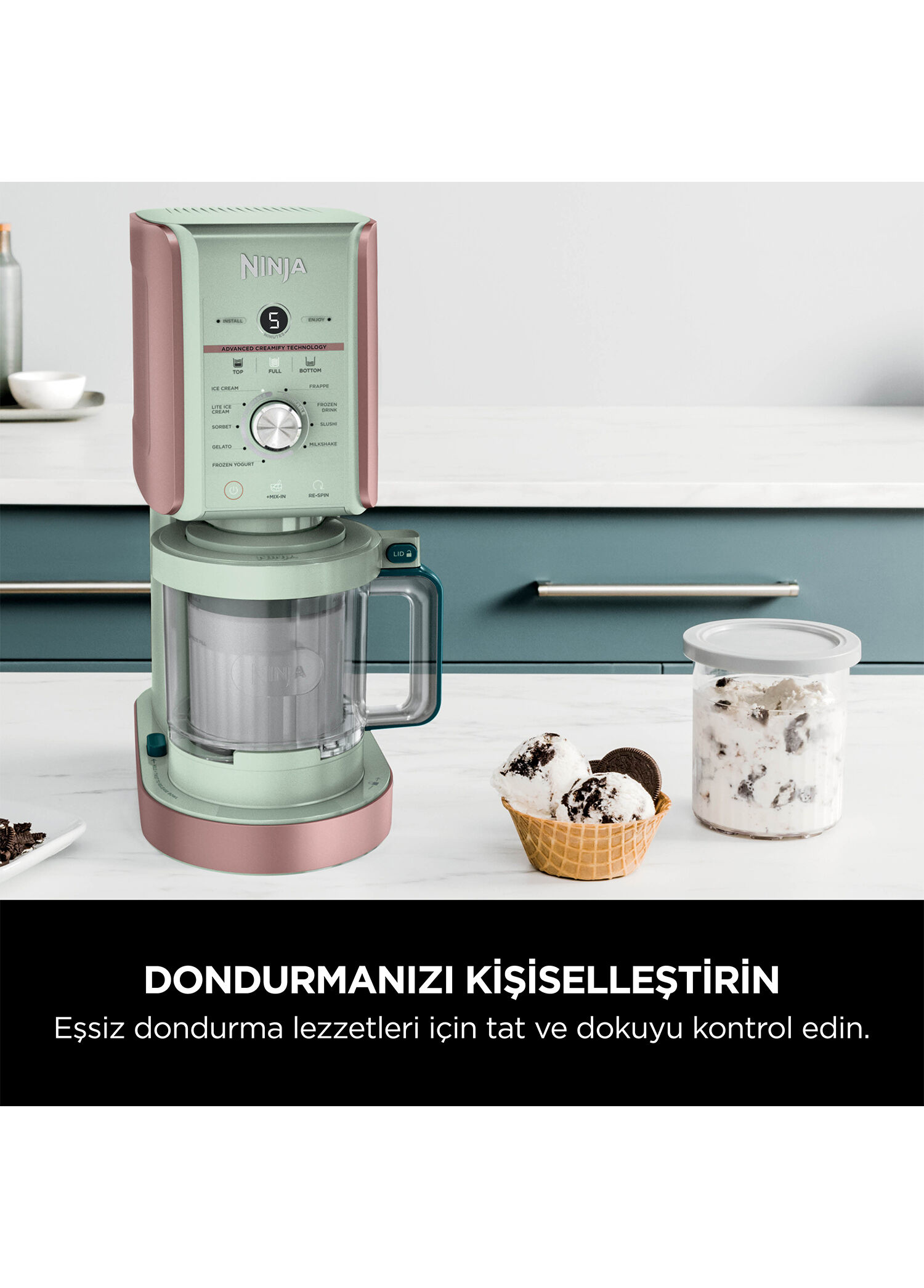 Ninja - CREAMi Deluxe 10-in-1 Frosted Strawberry Matcha Dondurma