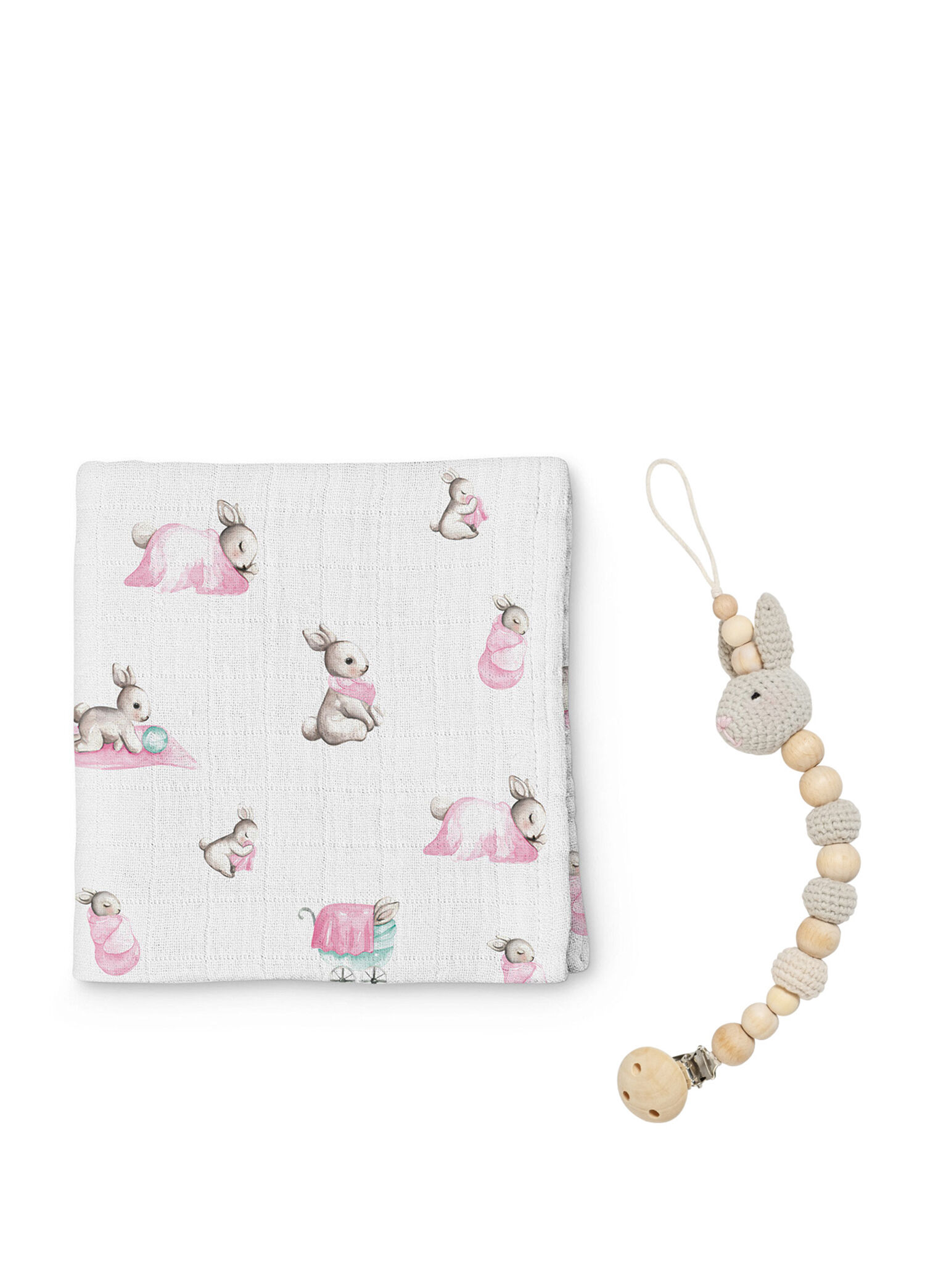 %100 Bebe Lapin Rose 2'li Hediye Set