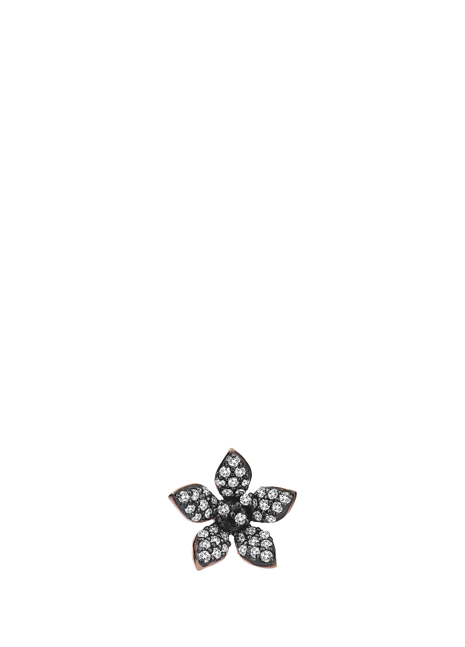Clematis Pırlantalı Kadın Altın Tekli Küpe