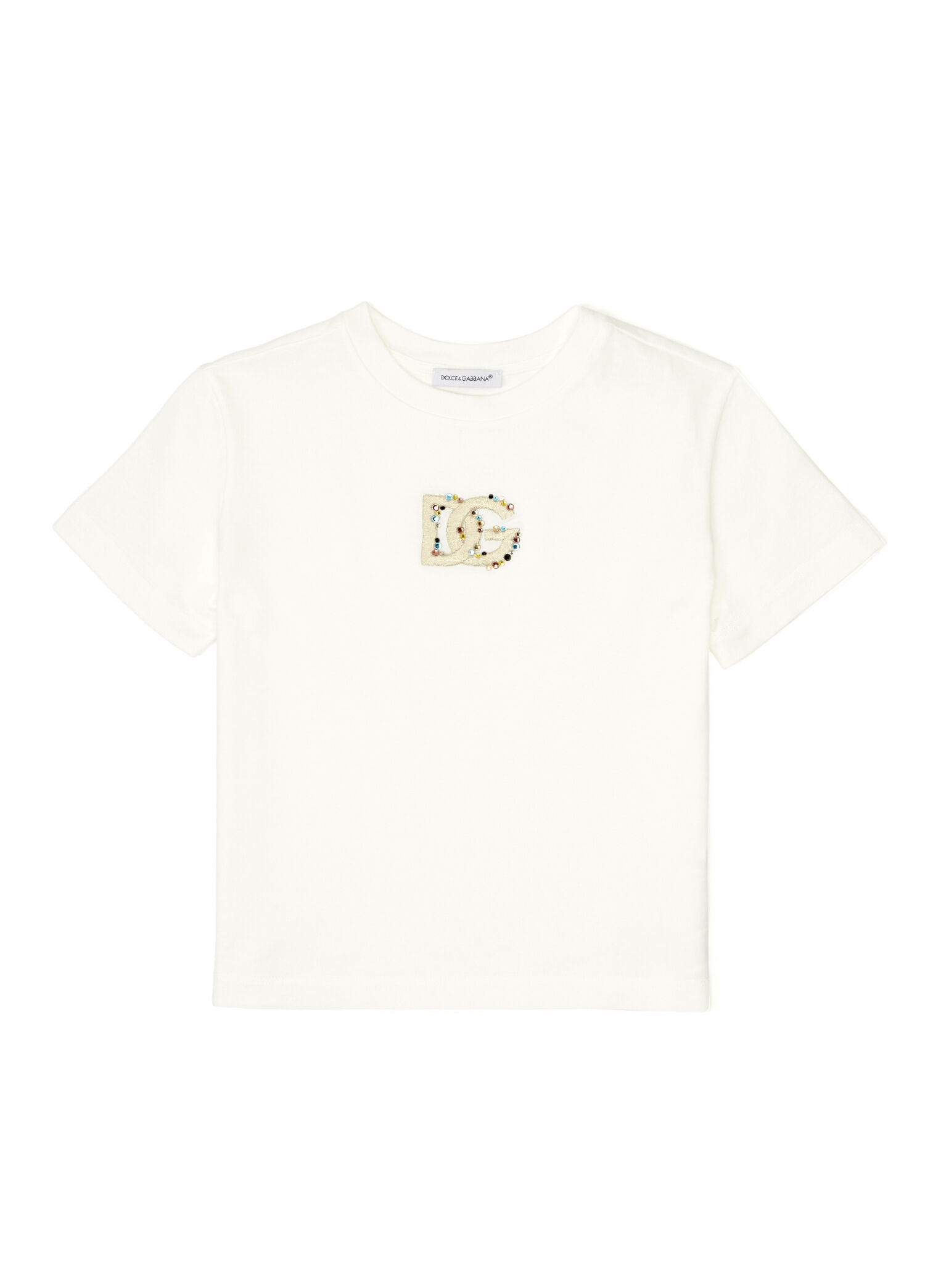 Beyaz Logolu Erkek Çocuk T-shirt