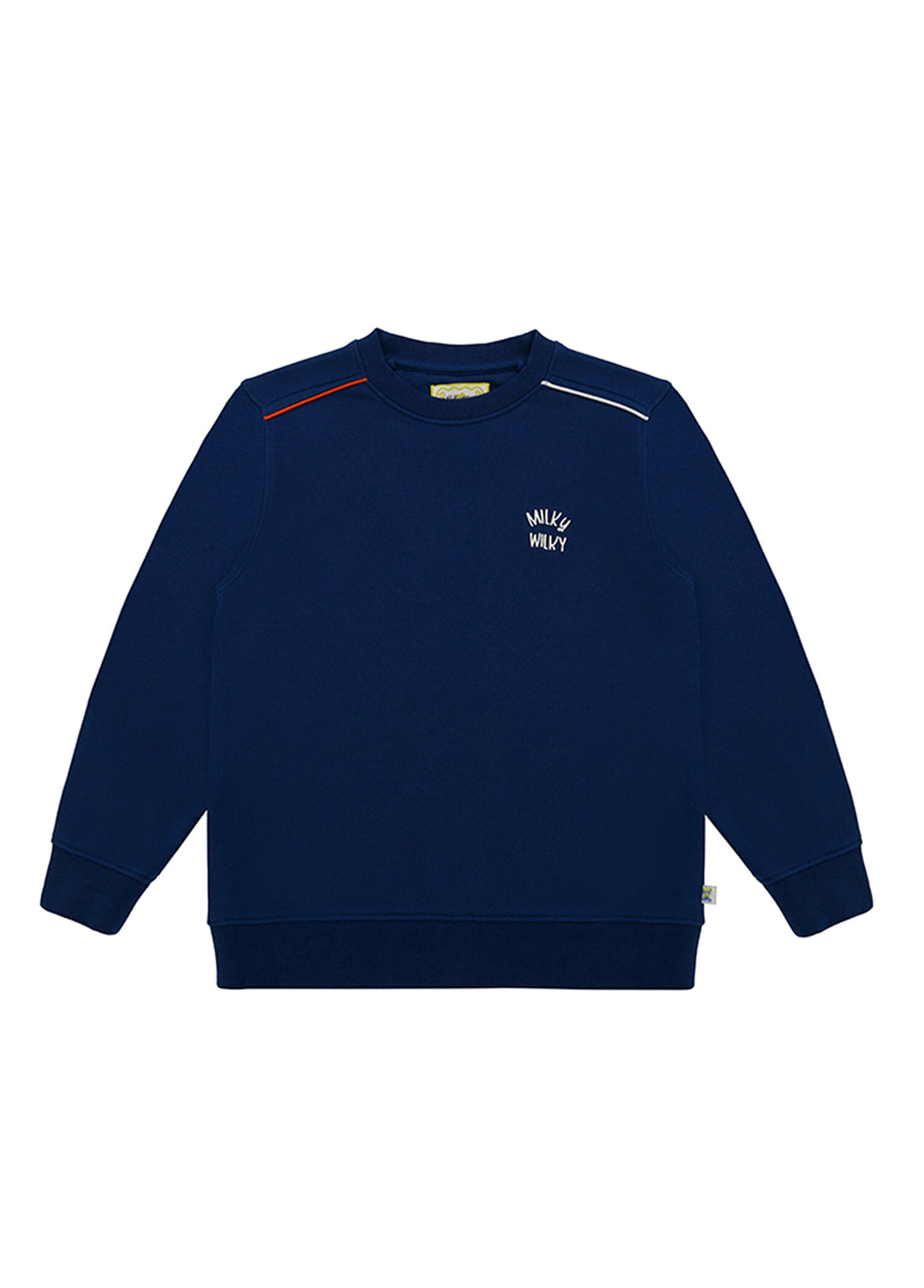 Lacivert Bisiklet Yaka Uzun Kollu Erkek Çocuk Sweatshirt