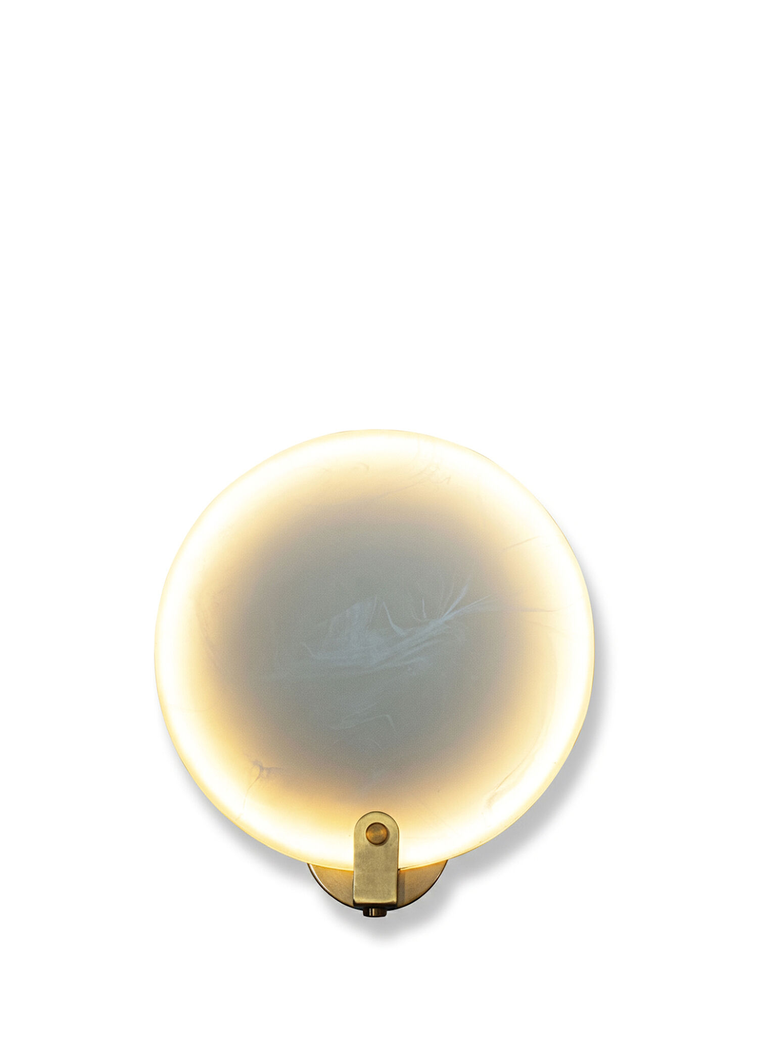 Aspendos Beyaz Eskitme Mermer Led Aplik 40 cm