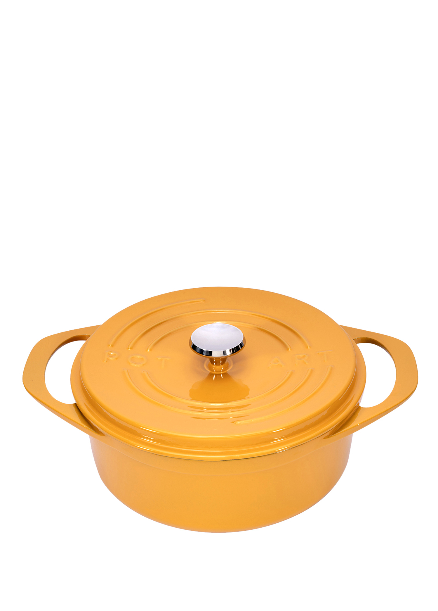 Pot Art - Sunset Deep Cast Iron Pot 28 cm - Yellow