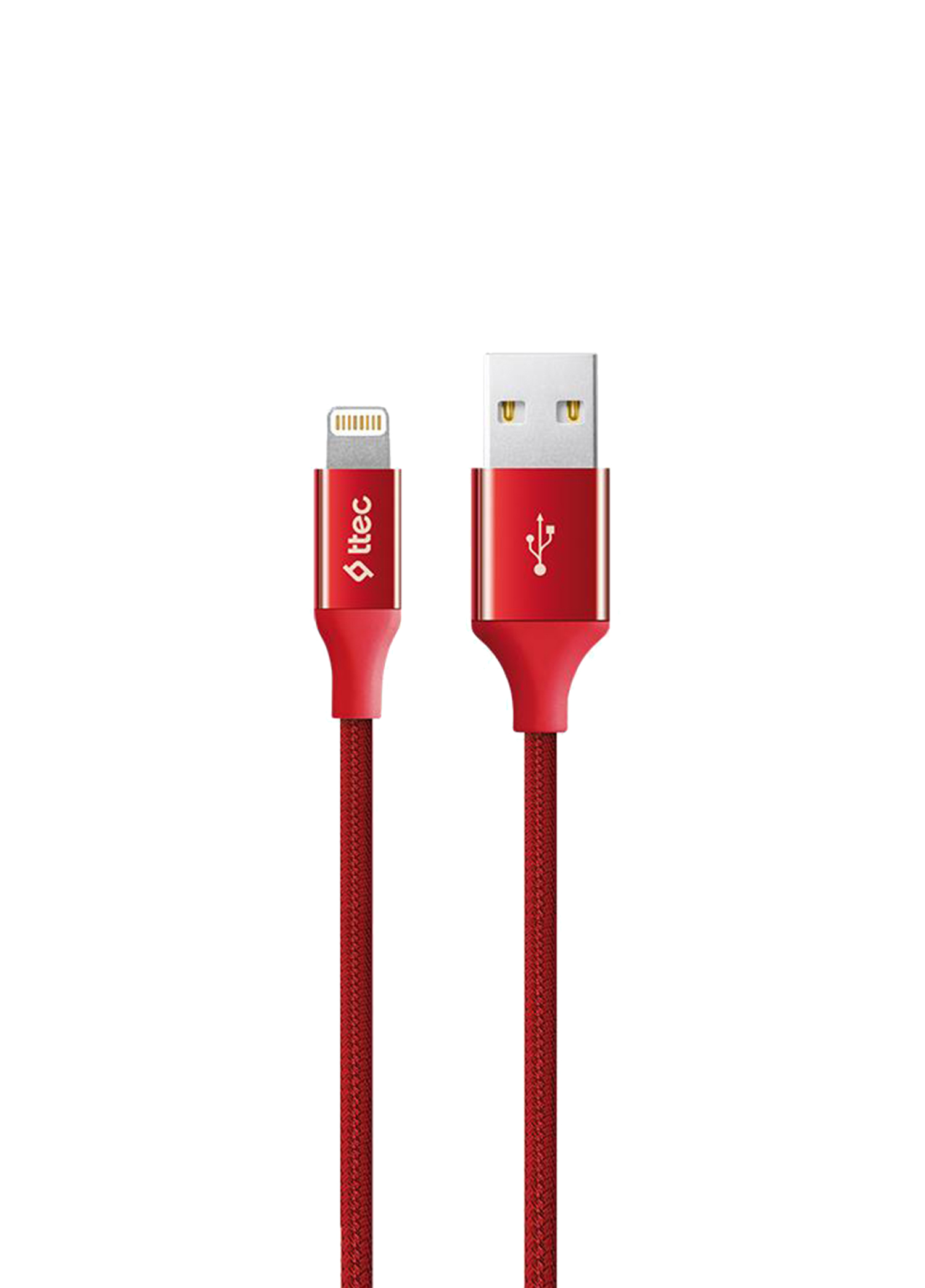 AlumiCable Kırmızı USB-A To Lightning Şarj Kablosu