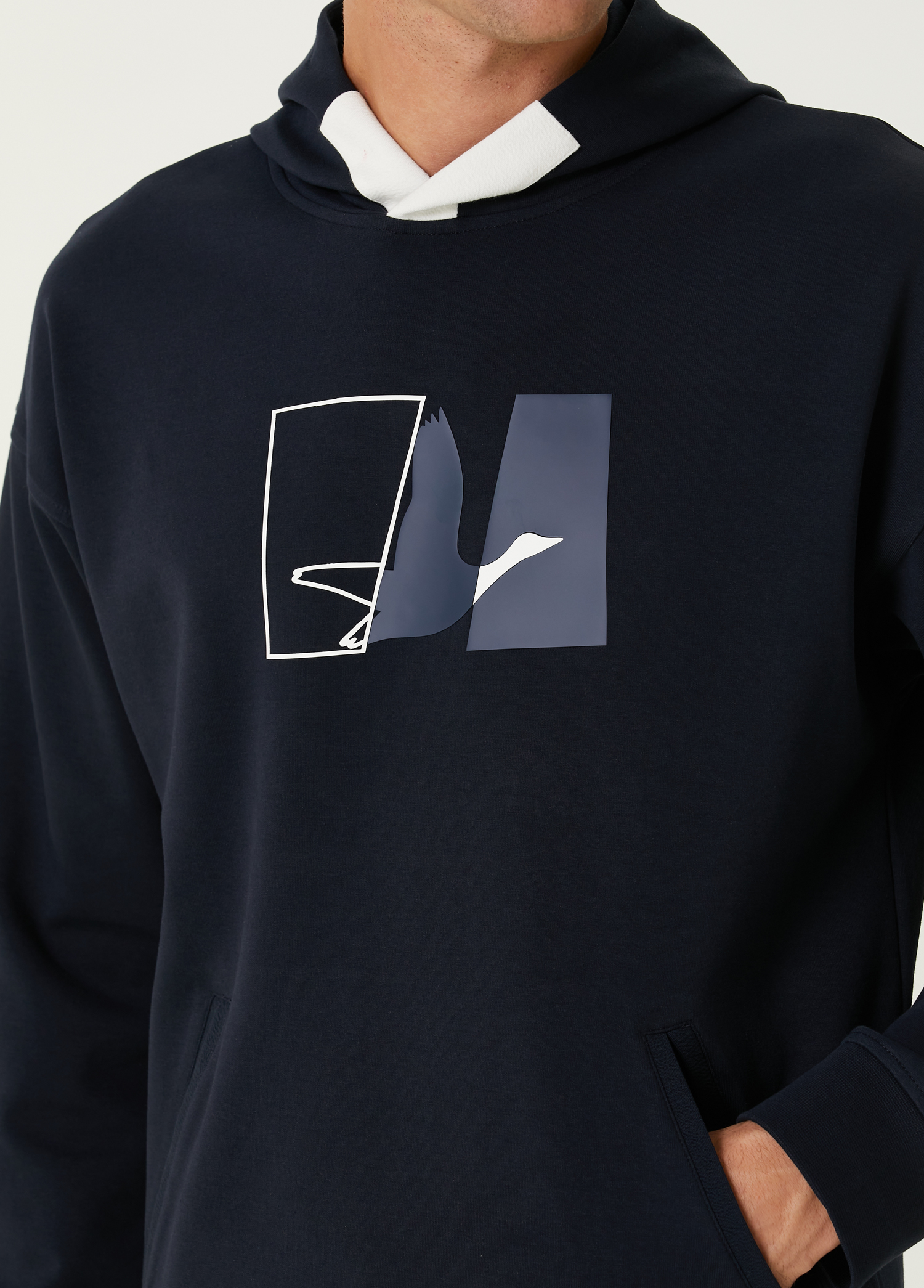 Lacivert Kapüşonlu Sweatshirt_5