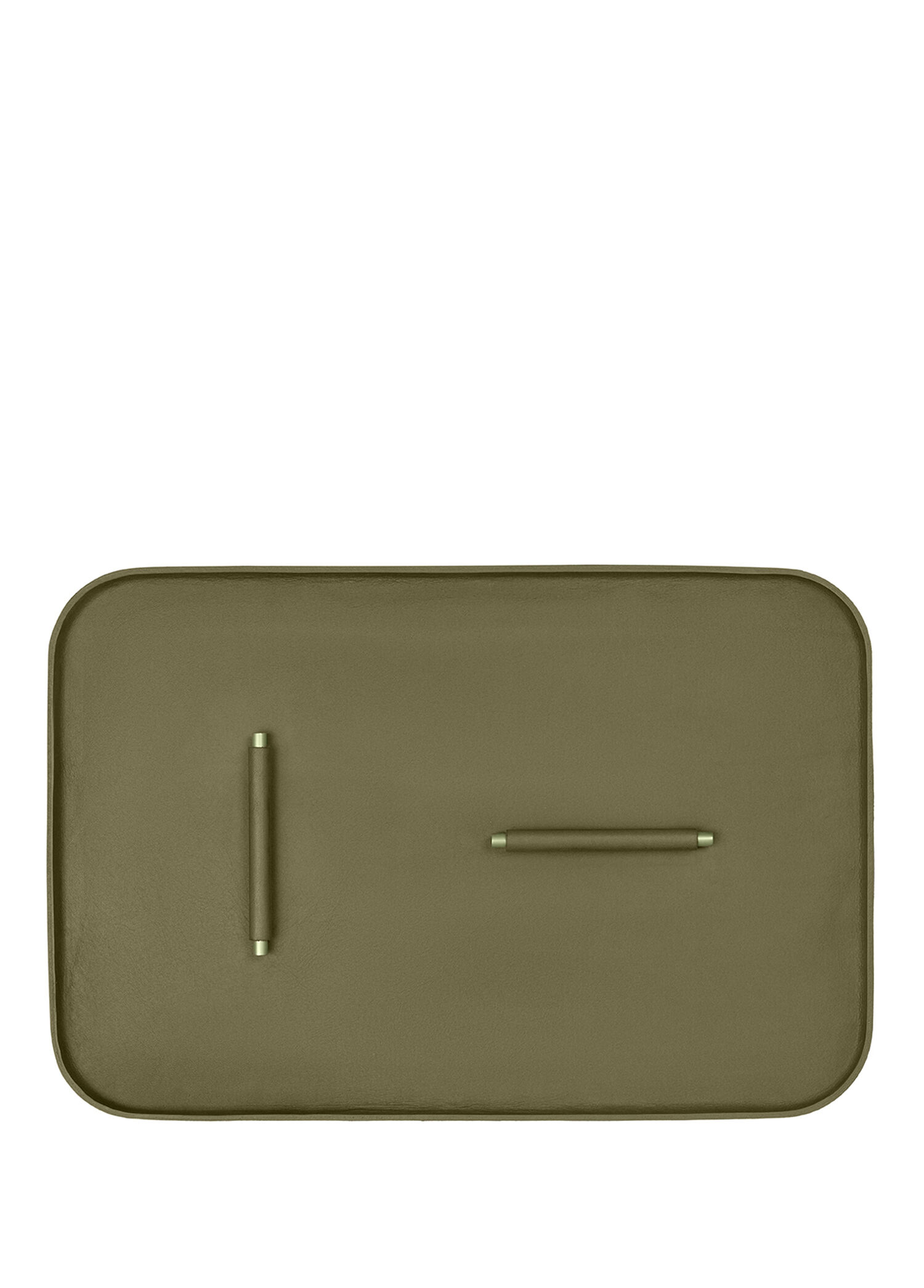 Plato Rectangle no.02 Yeşil Deri Düzenleyici Tepsi