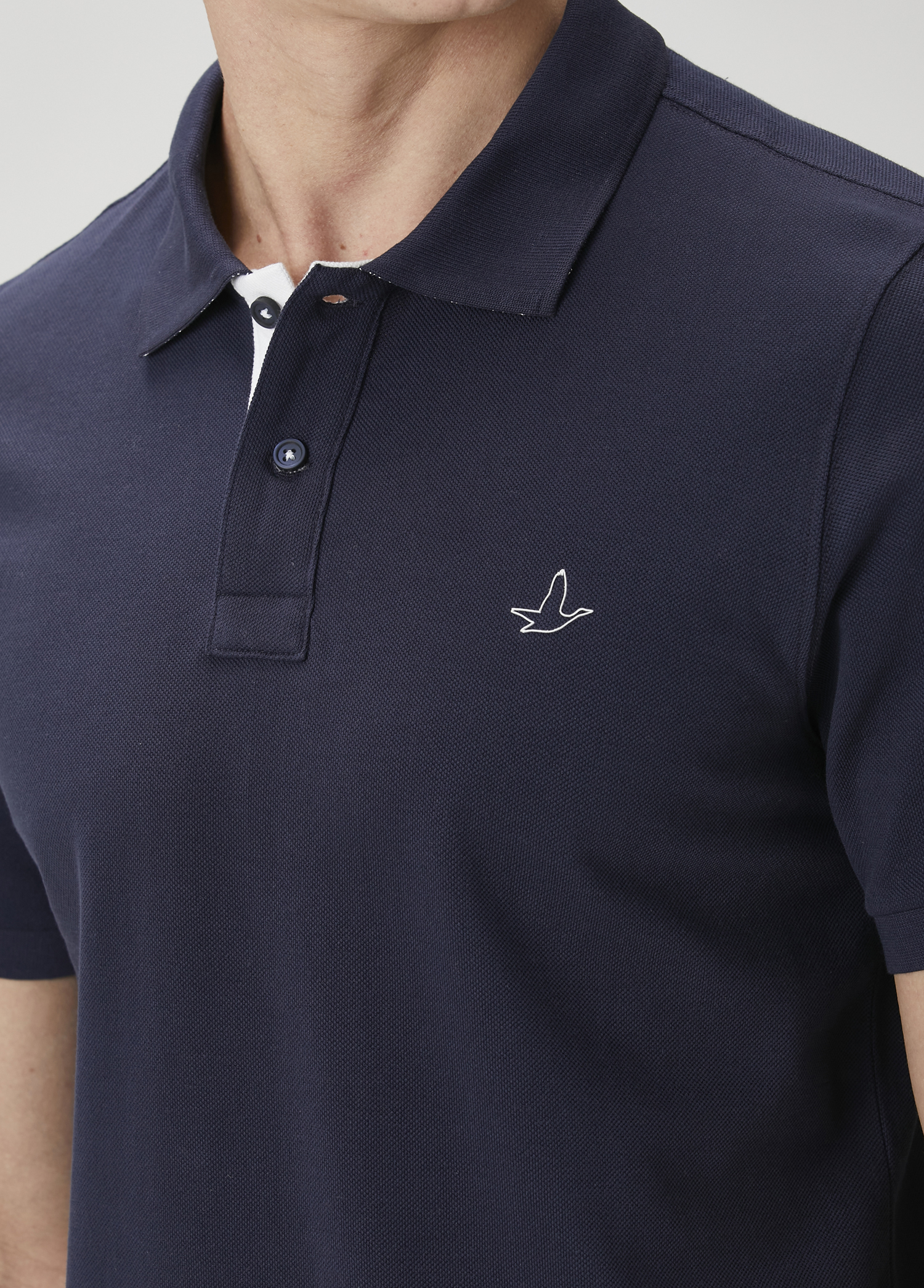 Comfort Fit Lacivert Polo Yaka T-shirt_5