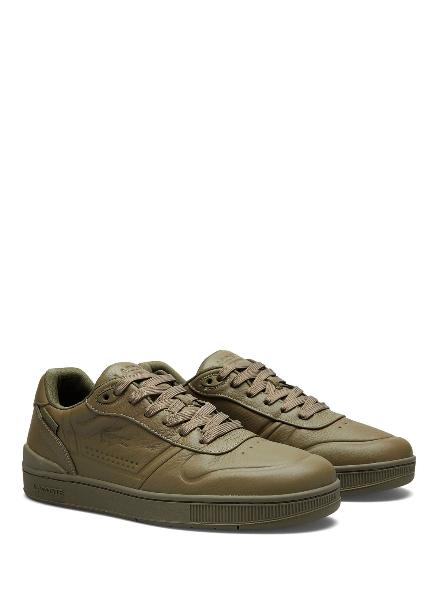 Lacoste Kahverengi-3T2 Erkek T-Clip Shield Kahverengi Deri Erkek