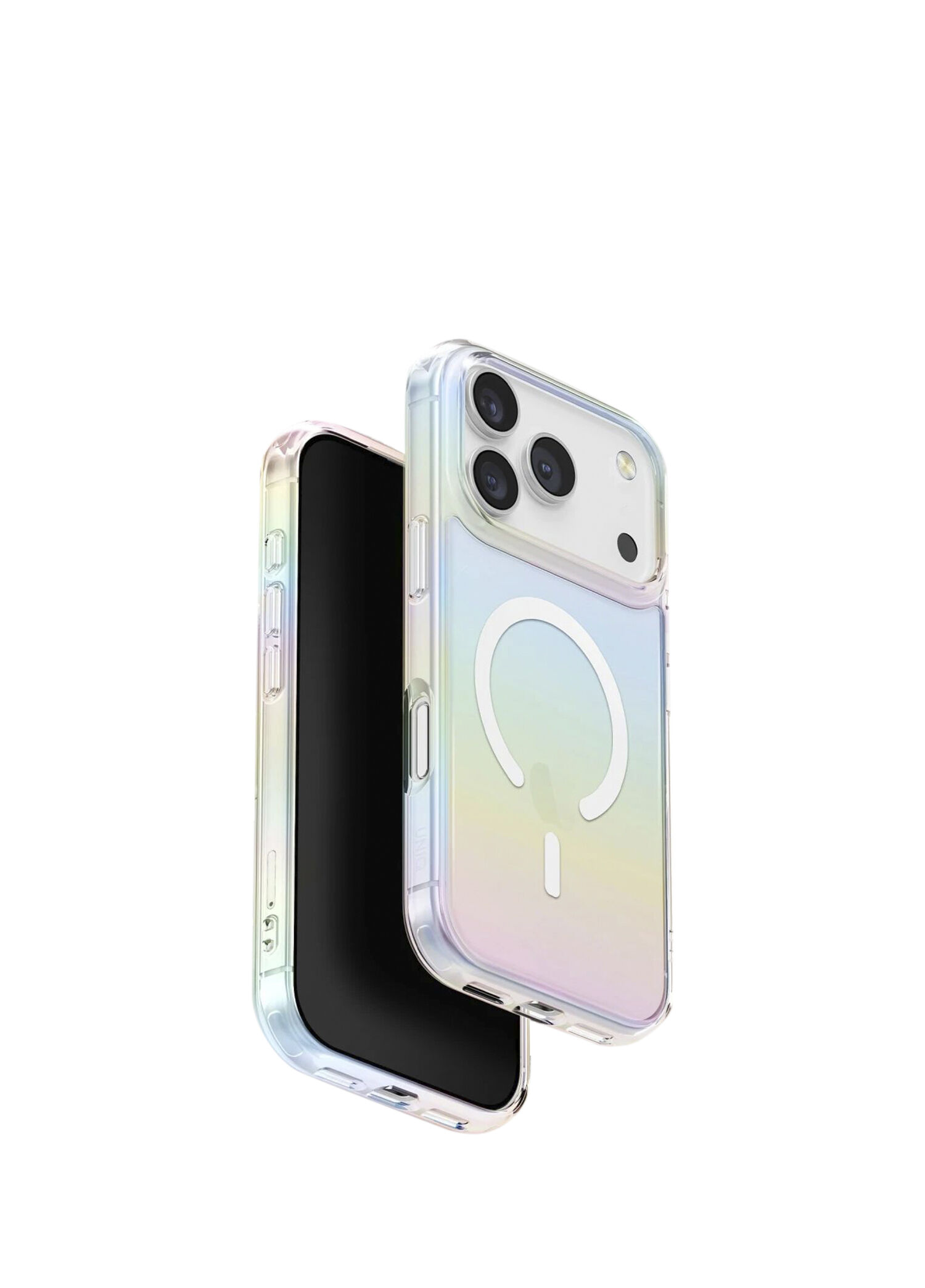 Iridescia iPhone 17 Pro Rainbow Beyaz MagSafe Uyumlu Telefon Kılıfı