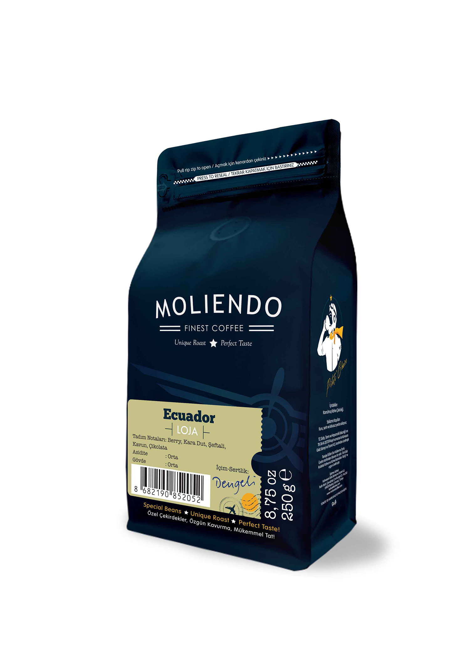 Ecuador Loja Yöresel Çekirdek Kahve 250 gr