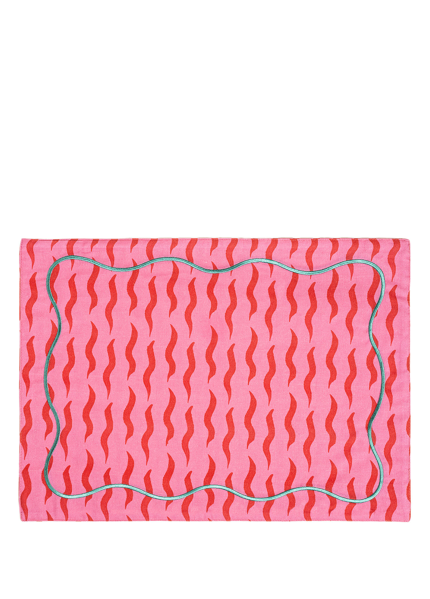 Pembe Nilüfer Dijital Baskılı Pamuklu Nakışlı Amerikan Servisi 35 x 50 cm