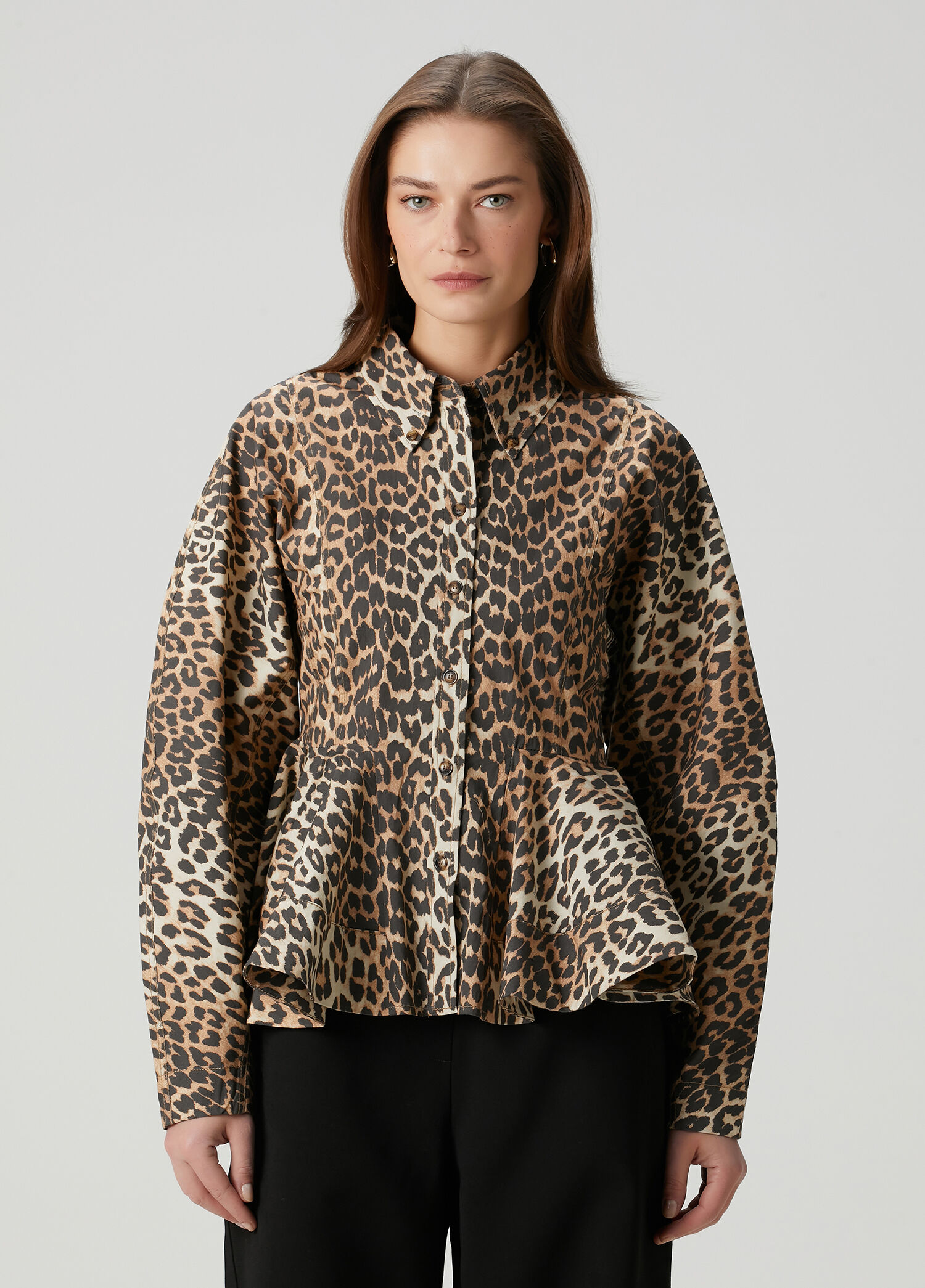 Leopar Desenli Gömlek