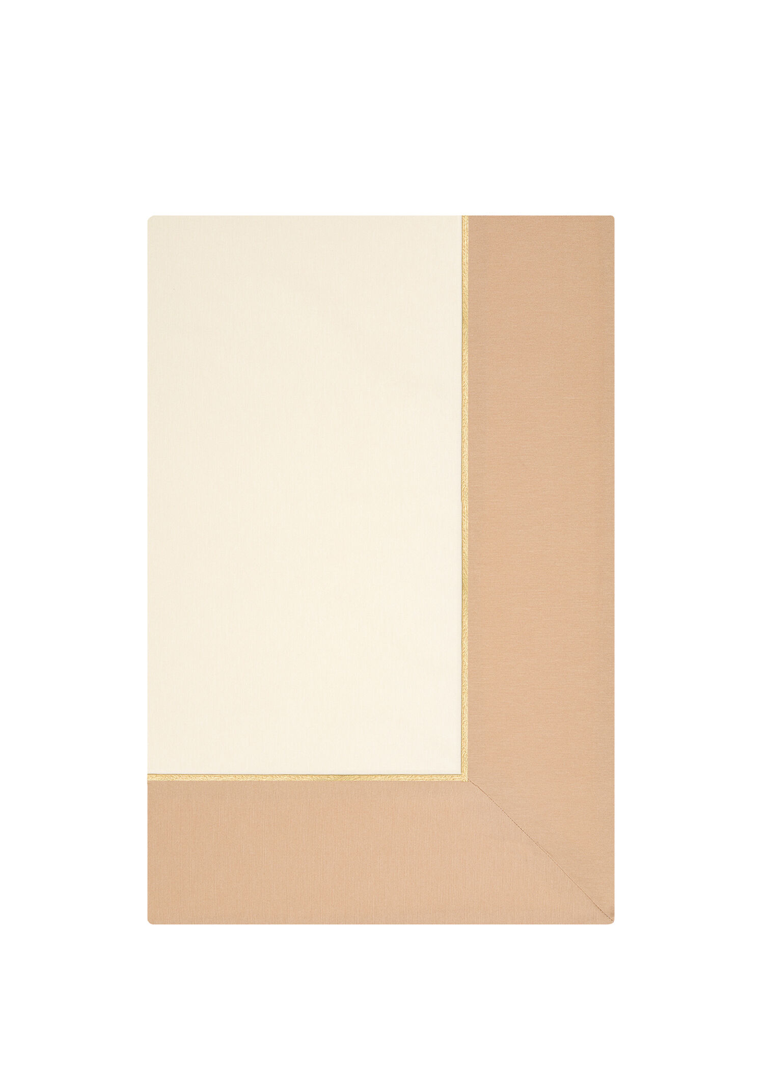 Pure Harmony Krem Bej Altın Rengi İşlemeli Masa Örtüsü 260 x 160 cm