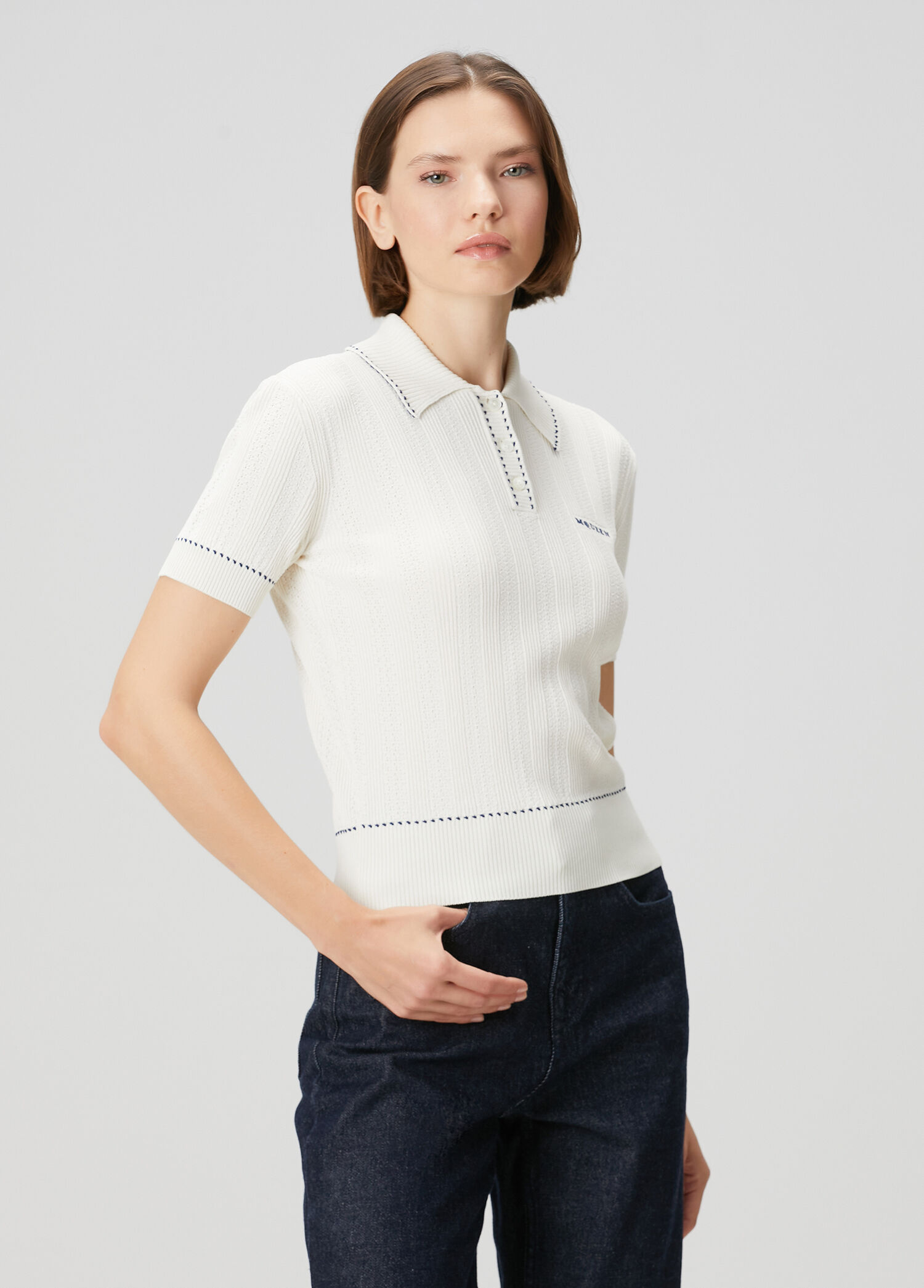 Ekru Polo T-shirt