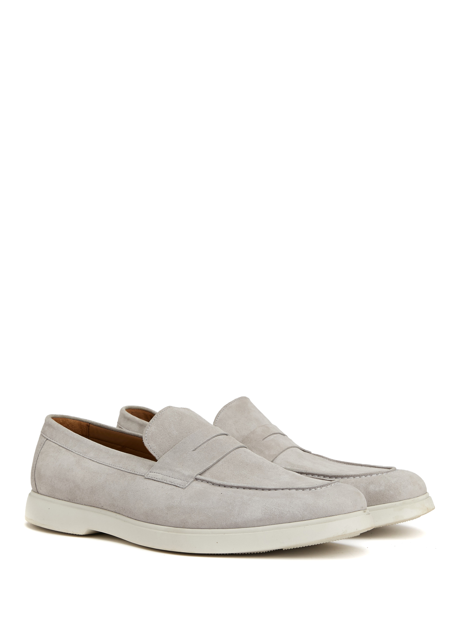 Gri Erkek Süet Loafer_6