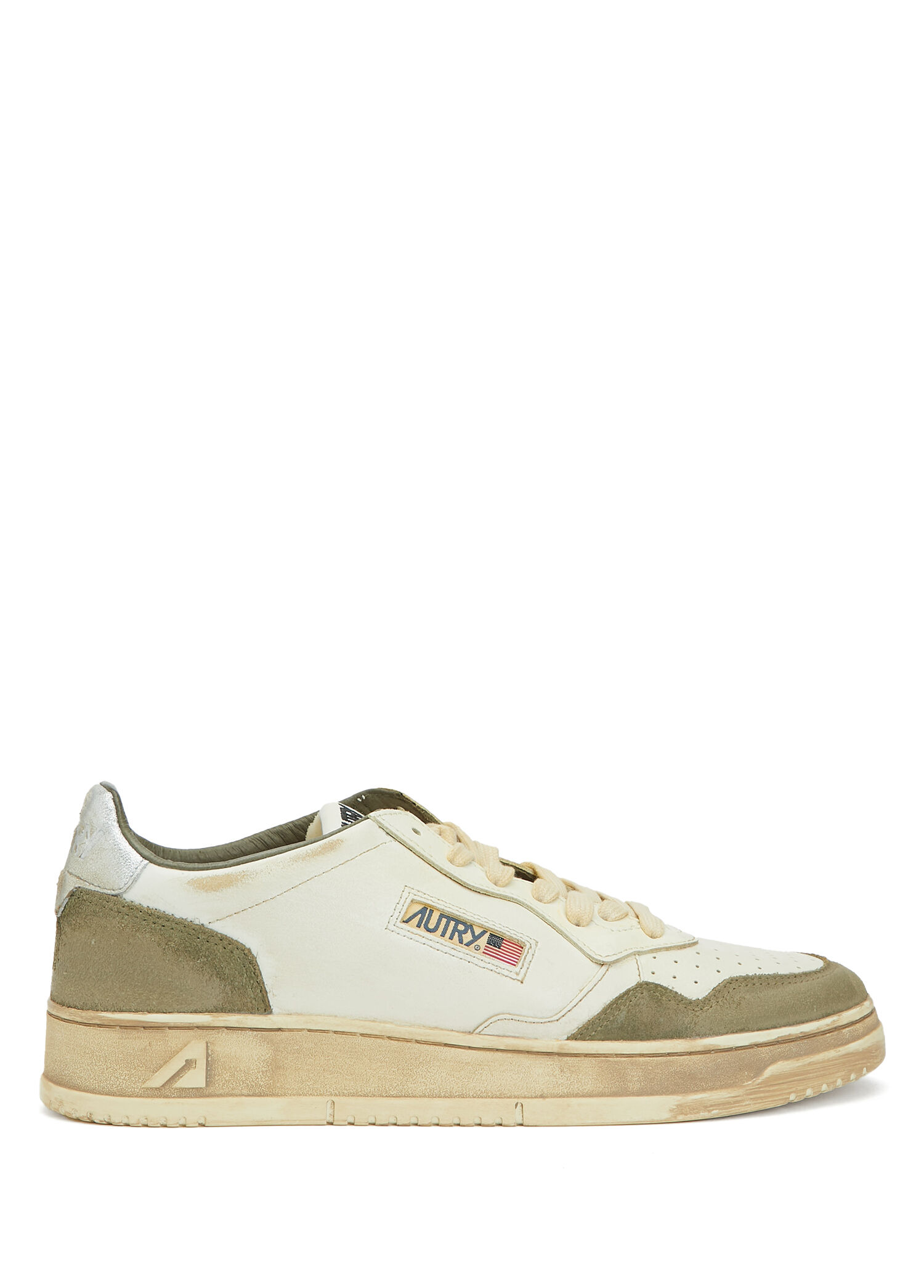 Super Vintage Beige Men's Leather Sneakers