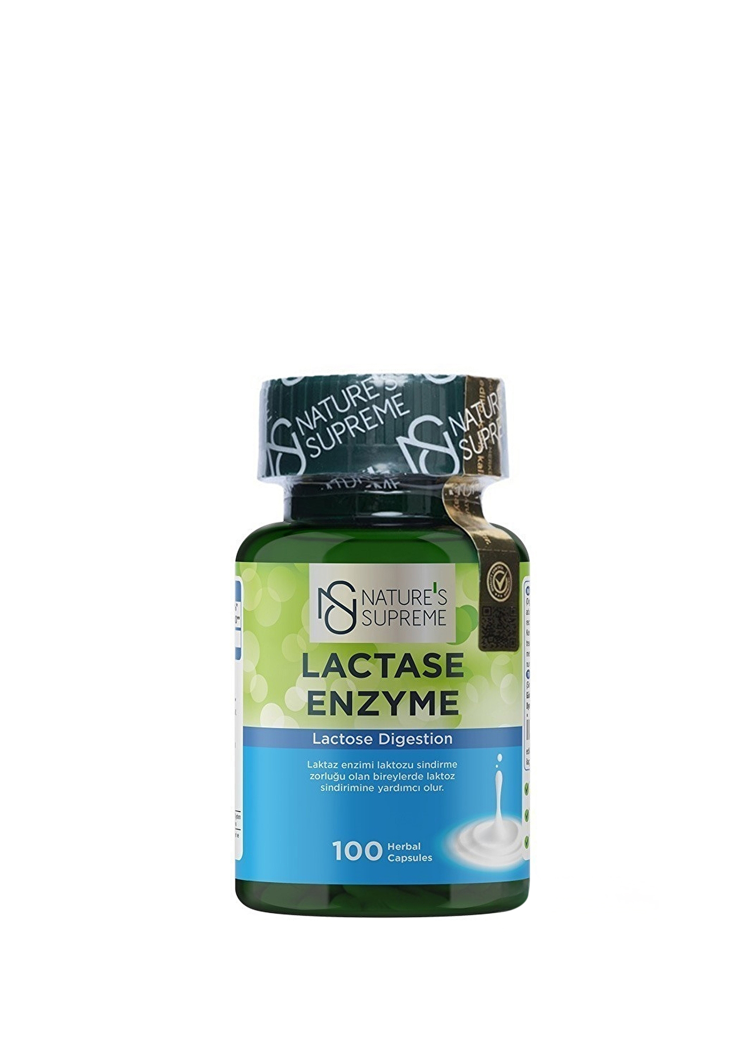 Aromasız Lactase Enzyme 100 Kapsül Probiyotik