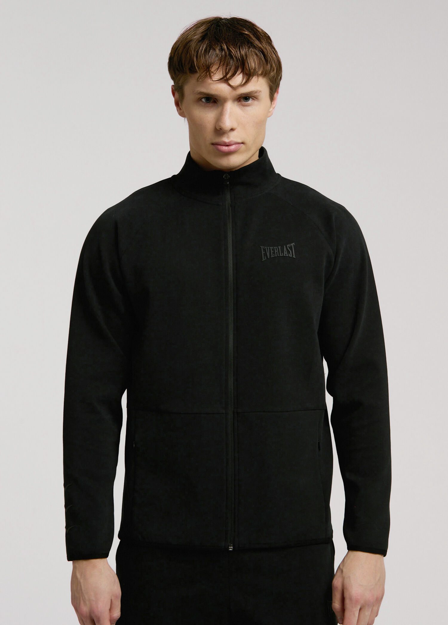 Ever Relaxed Regular Siyah Yüksek Yaka Fermuarlı Erkek Sweatshirt