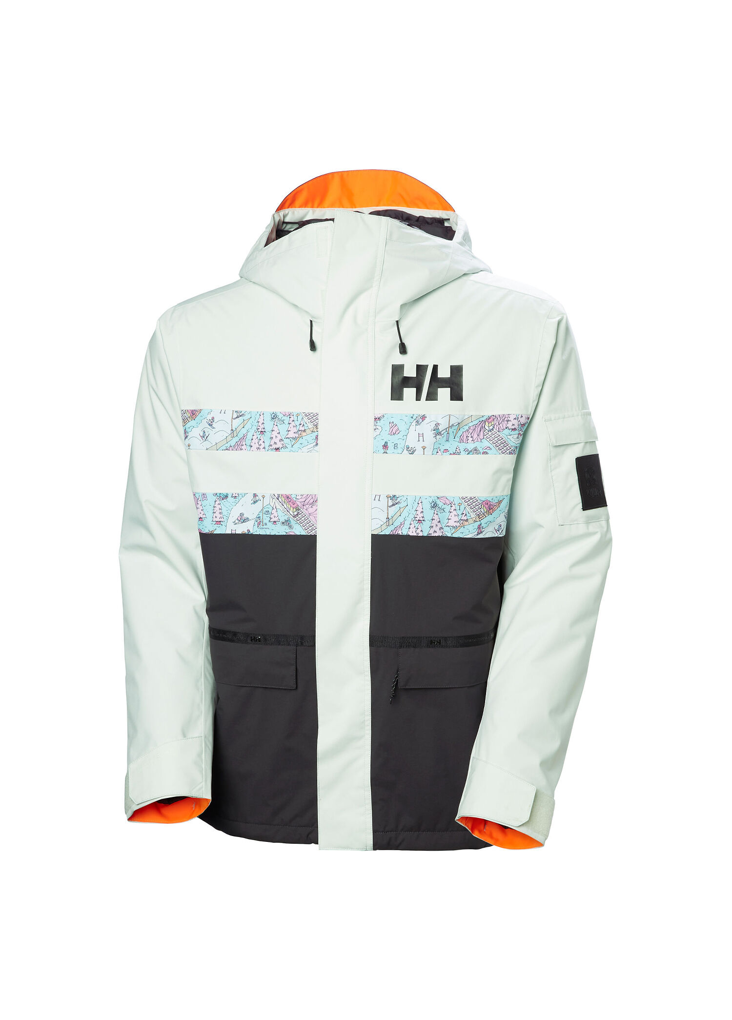 Ullr D Fram Seafoam Kapüşonlu Erkek Snowboard Montu