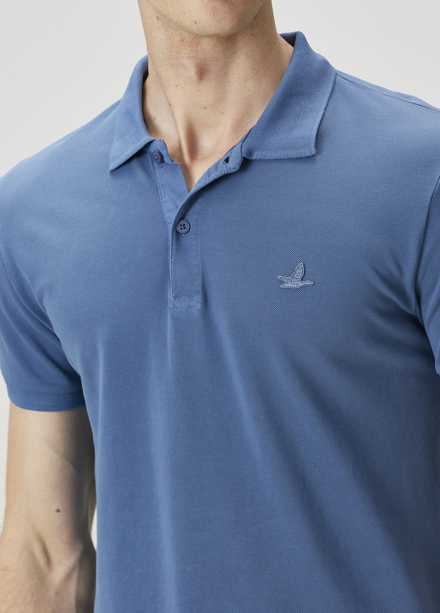Indigo Polo Yaka T-shirt_4