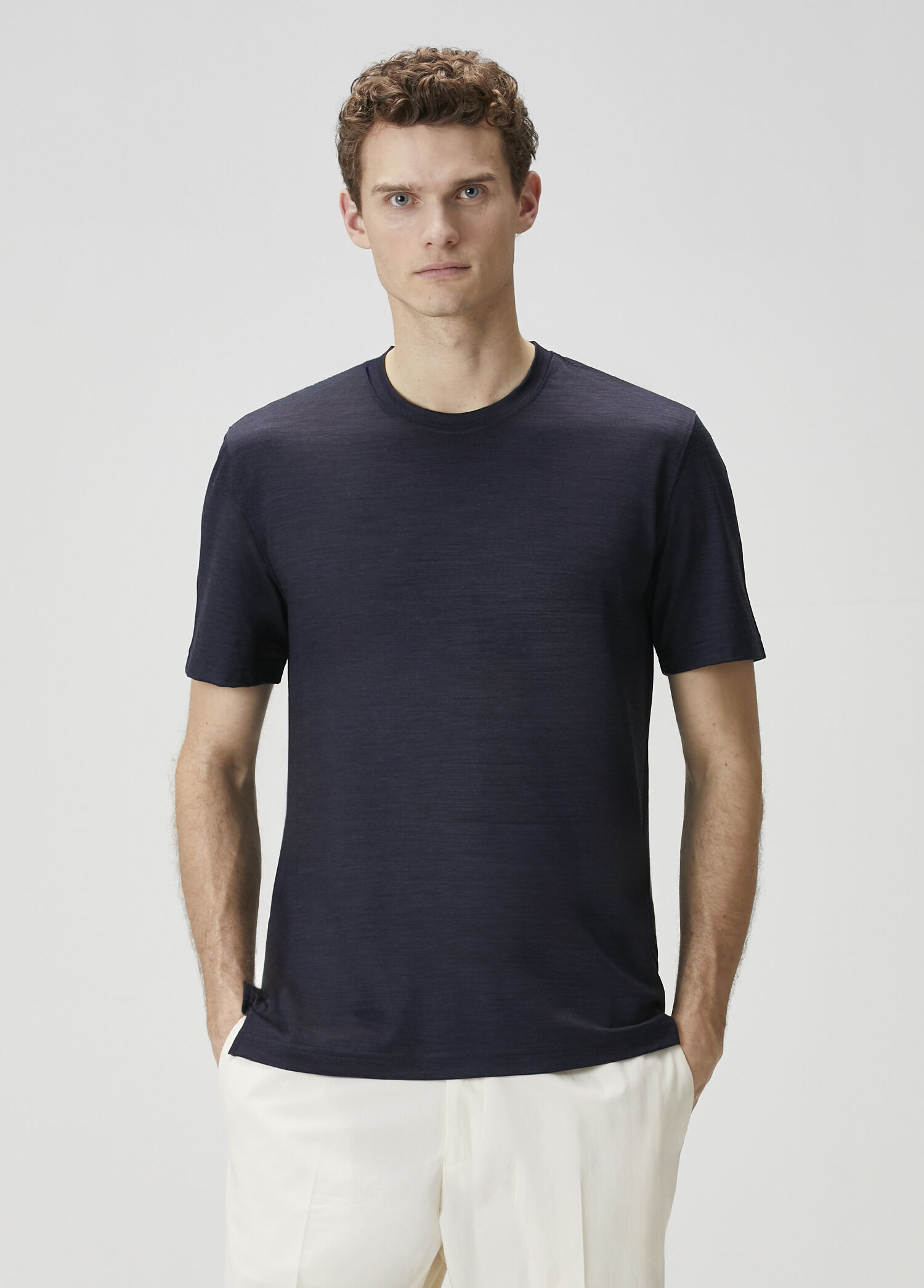 Lacivert Yün T-shirt