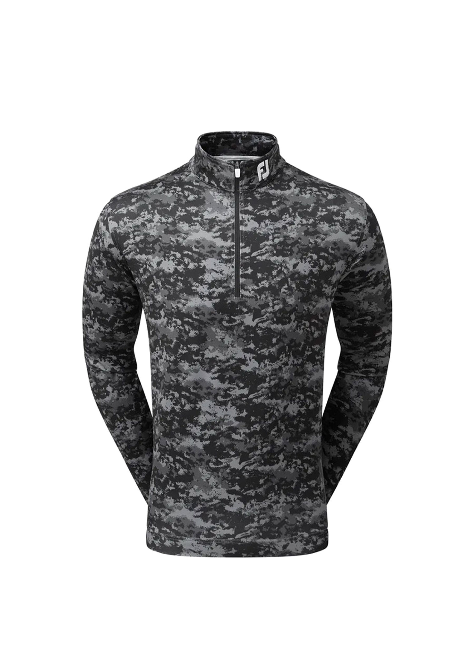 Bulut Kamuflaj Baskılı Mid Layer Erkek Golf Sweatshirt