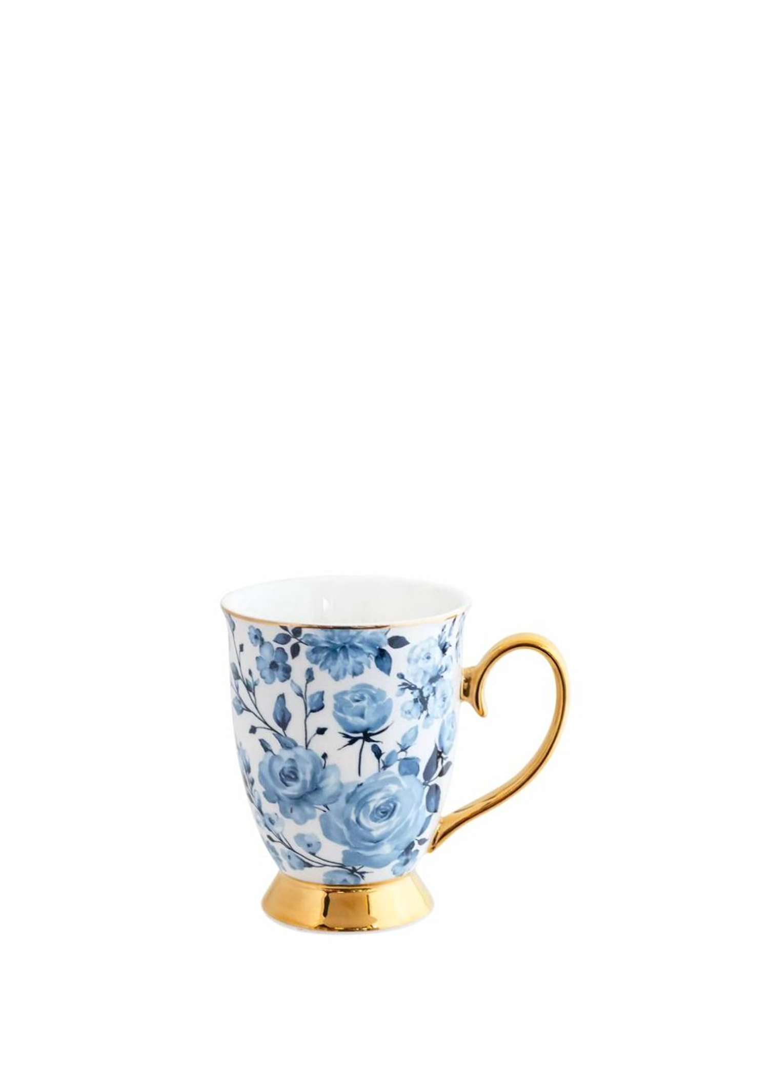 Mug Charlotte Blue Altın Kaplama Fincan