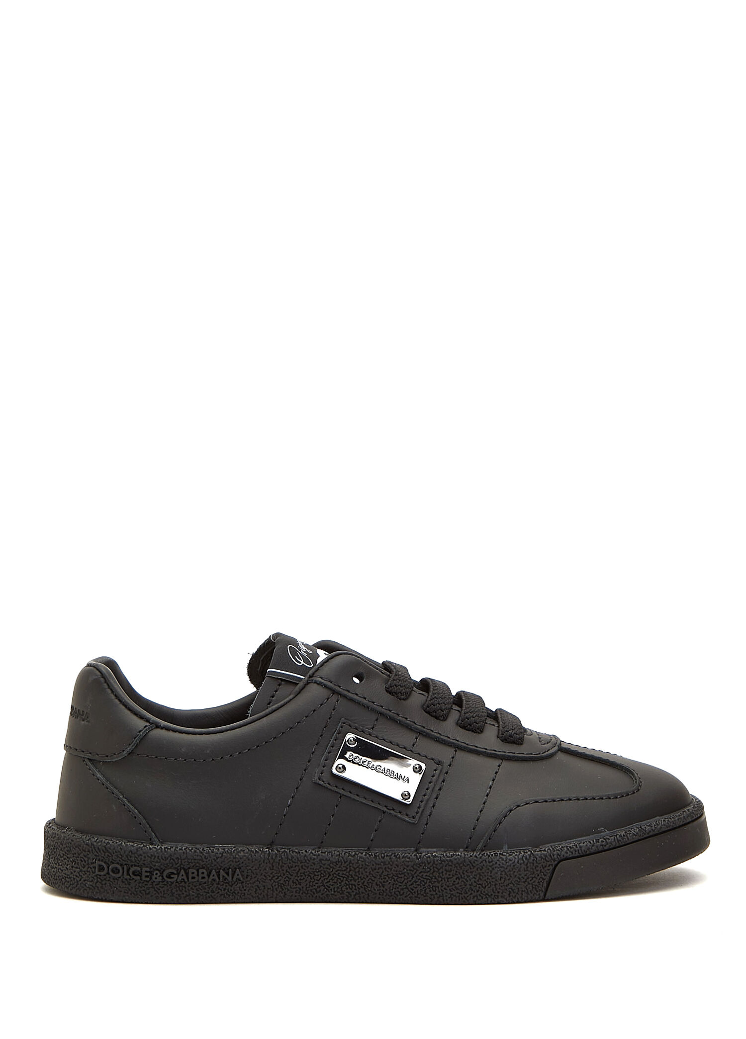 Siyah Erkek Çocuk Deri Sneaker