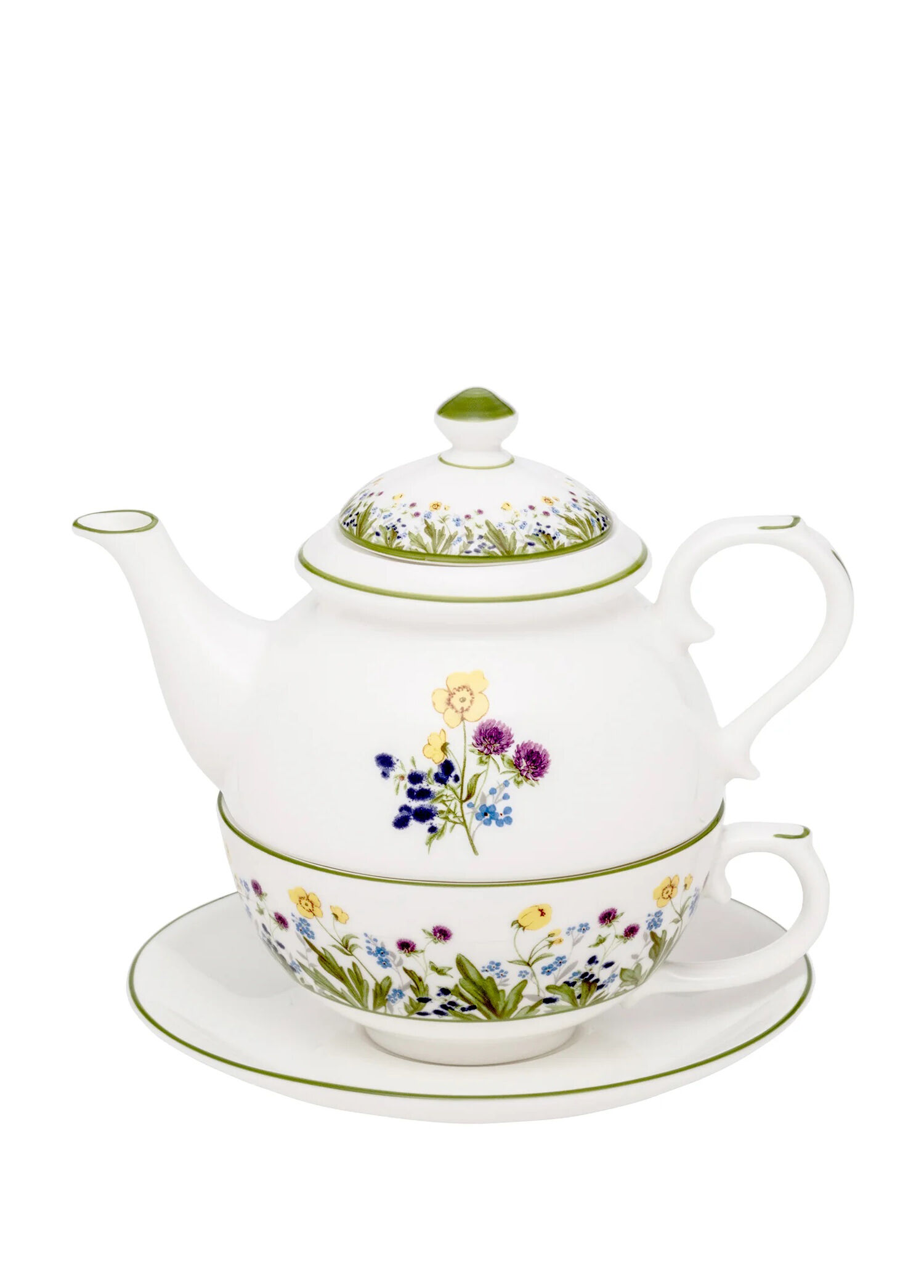 Highgrove Kır Çiçeği Desenli Porselen Fincan ve Demlik