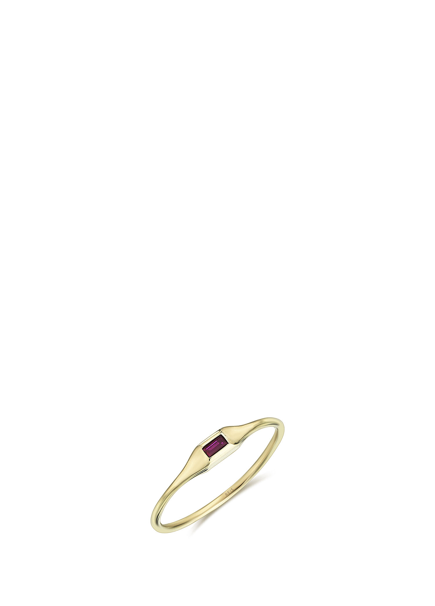 Tiny Line Red 14 Ayar Rose Altın Kadın Yüzük