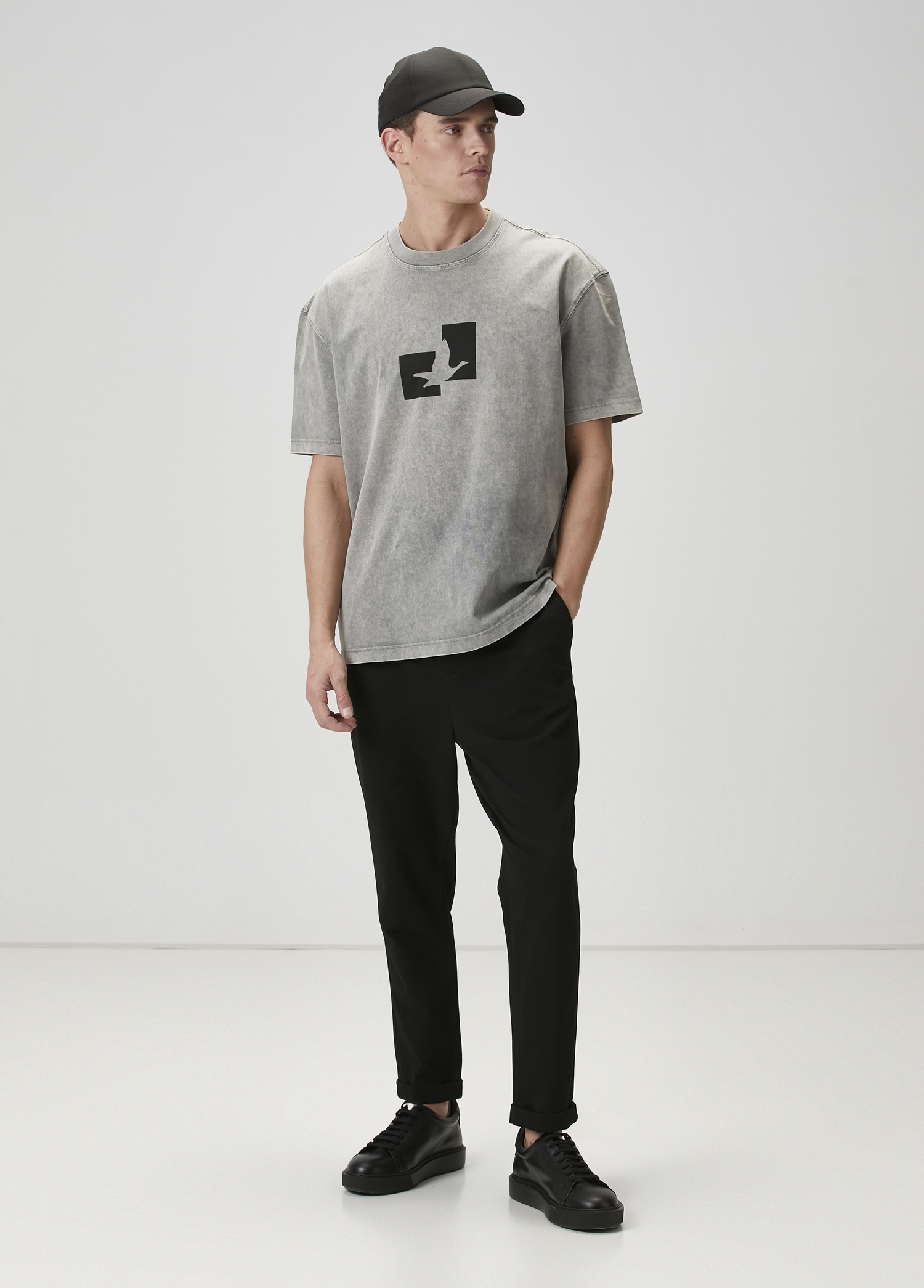 Antrasit Oversize T-shirt_2