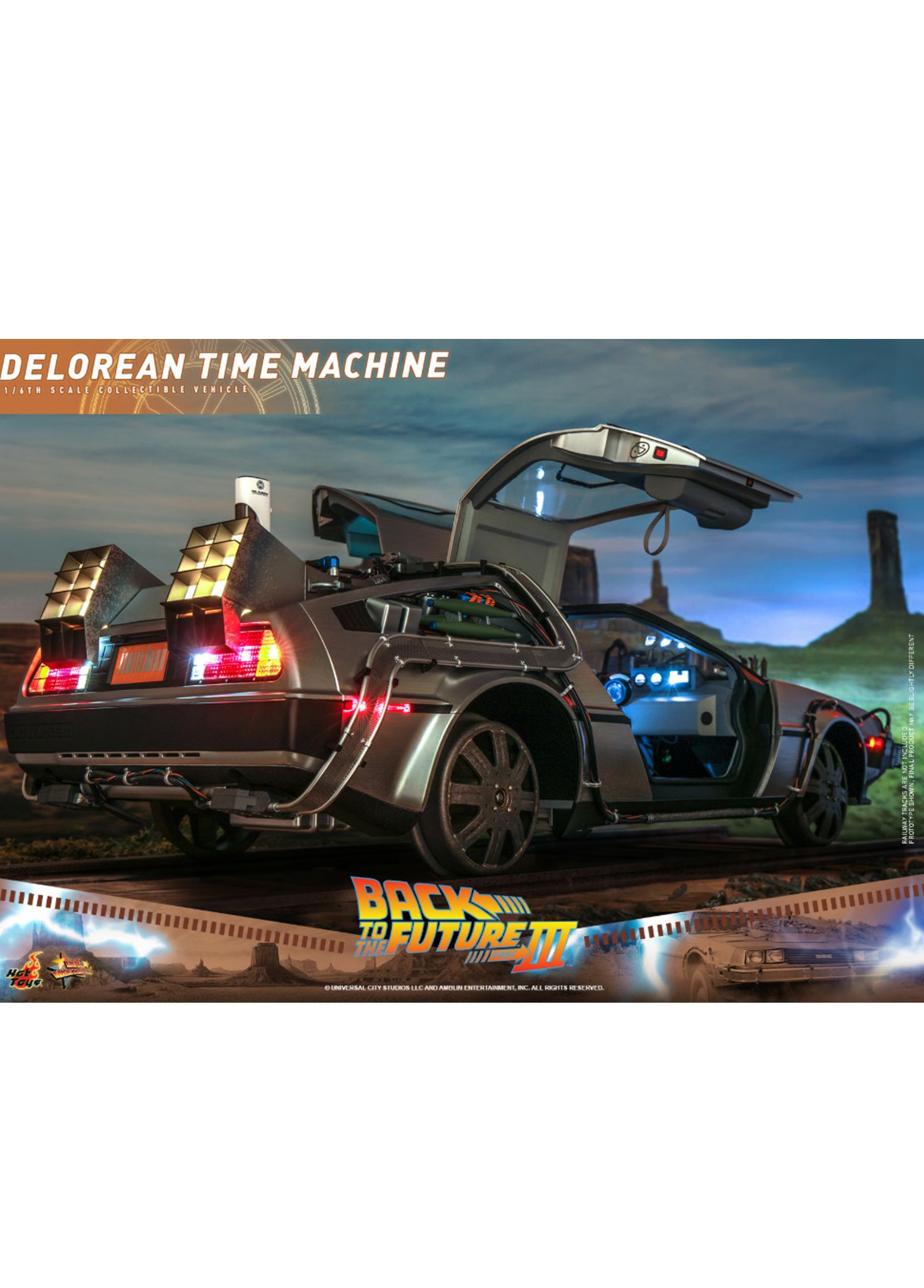 Hot Toys - Back To Future DeLorean Time Machine Figür - Çok Renkli