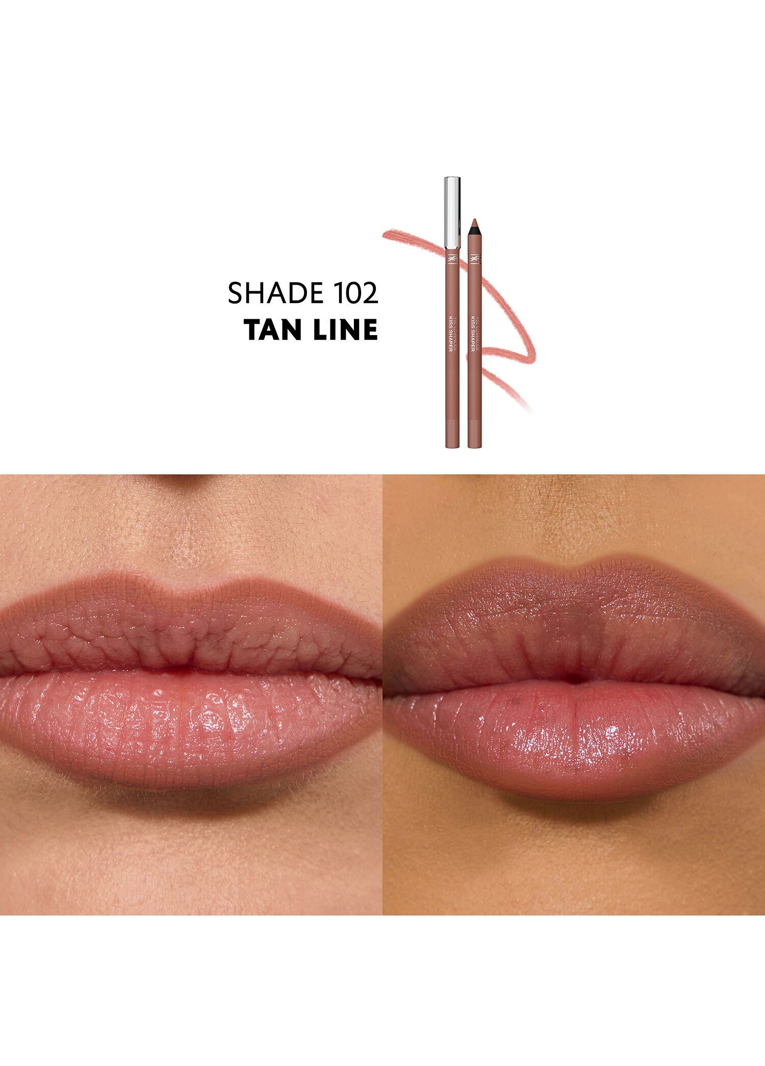 みや(^。^)~  lip shape push・ tanline Yves Saint Laurent - Lovenude Kiss Shaper Dudak Kalemi 102 Tan