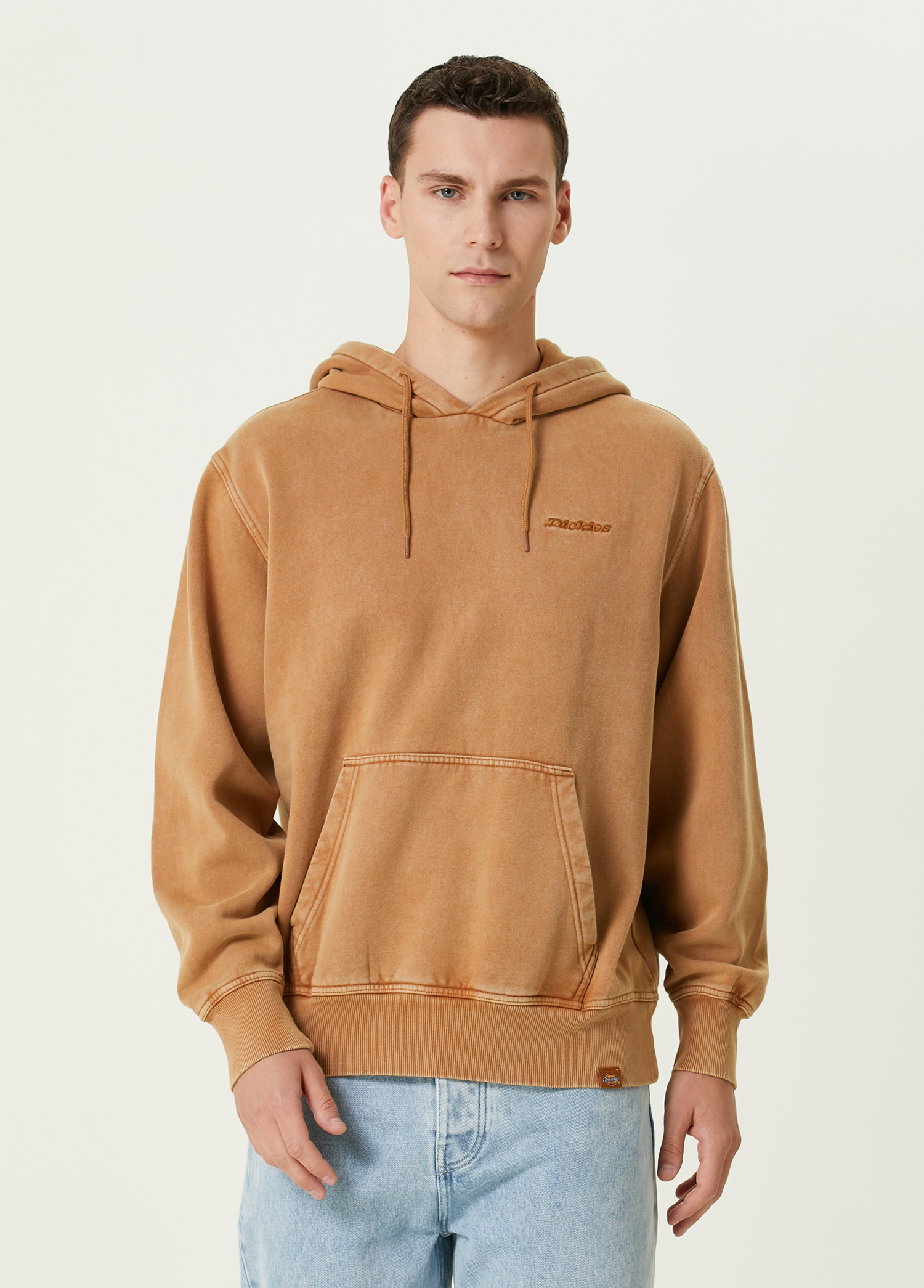 Kahverengi Kapüşonlu Sweatshirt