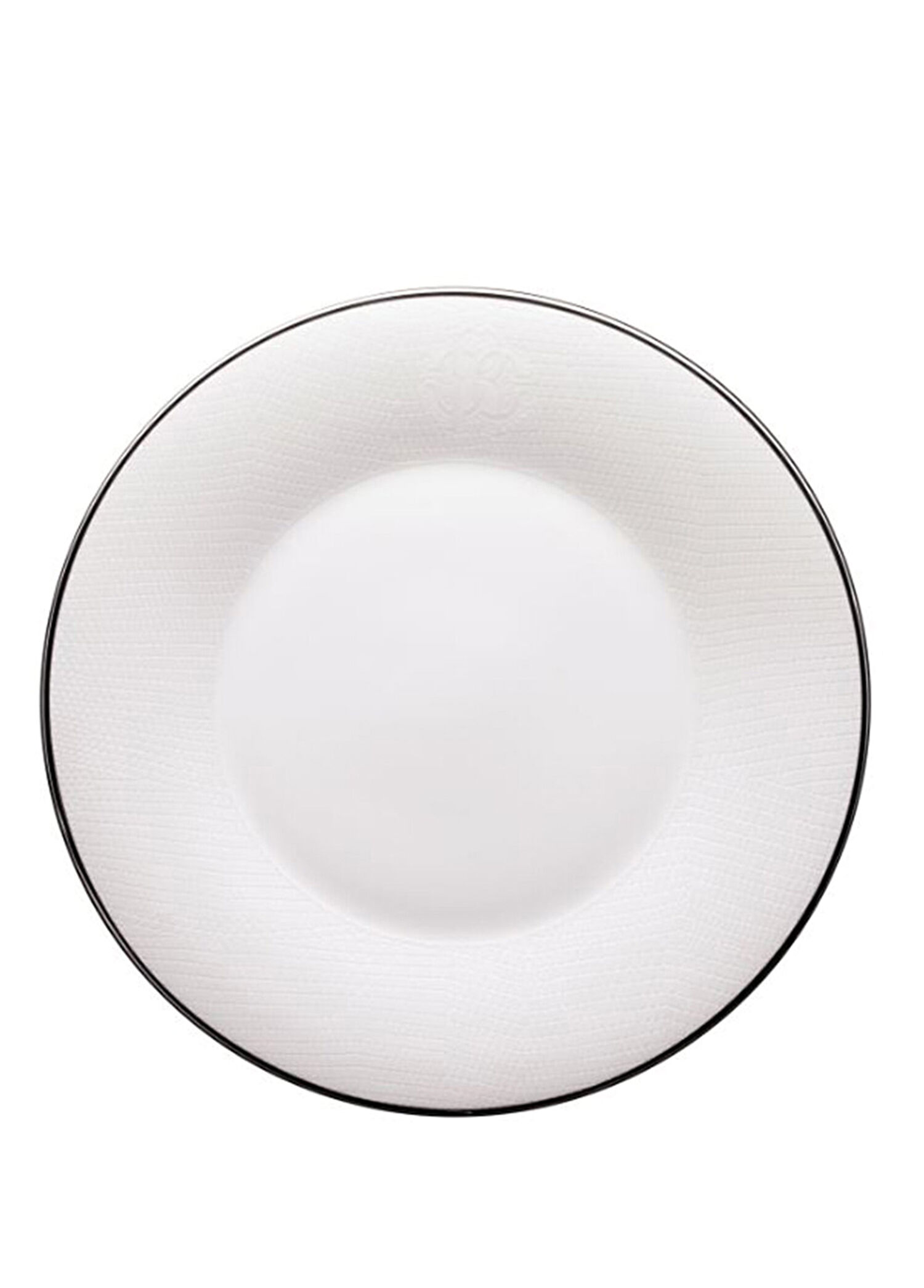 Lizzard Platin Yılan Derisi Desenli Porselen Servis Tabağı ve Supla 32 cm