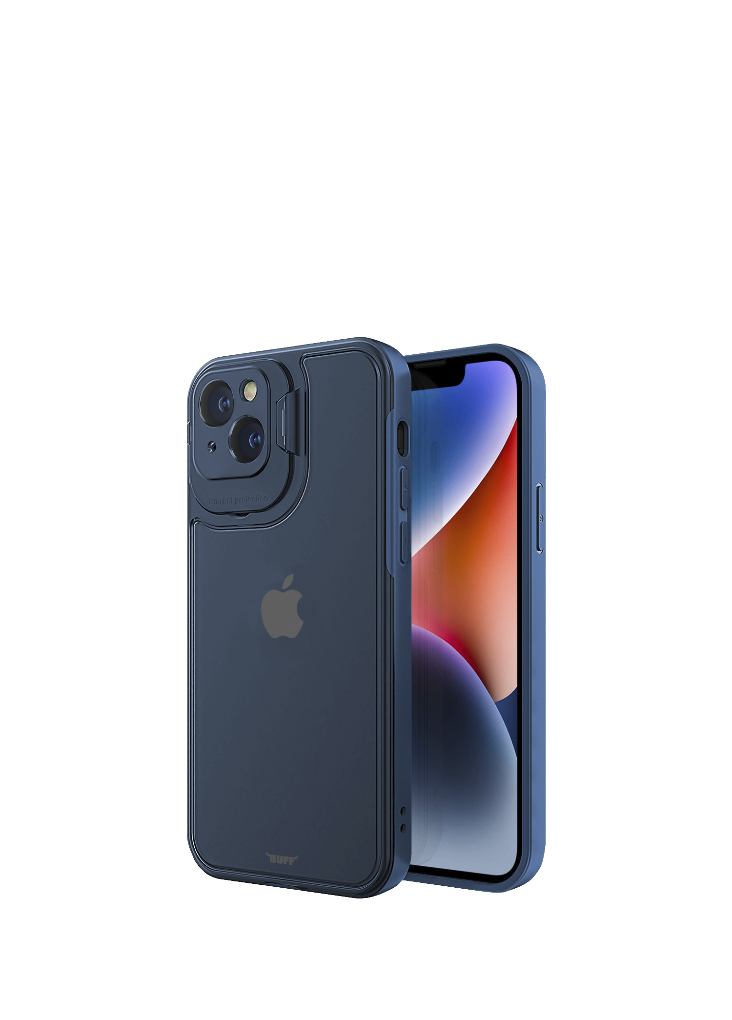 iPhone 14 Hybrid Corner Blue Kılıf