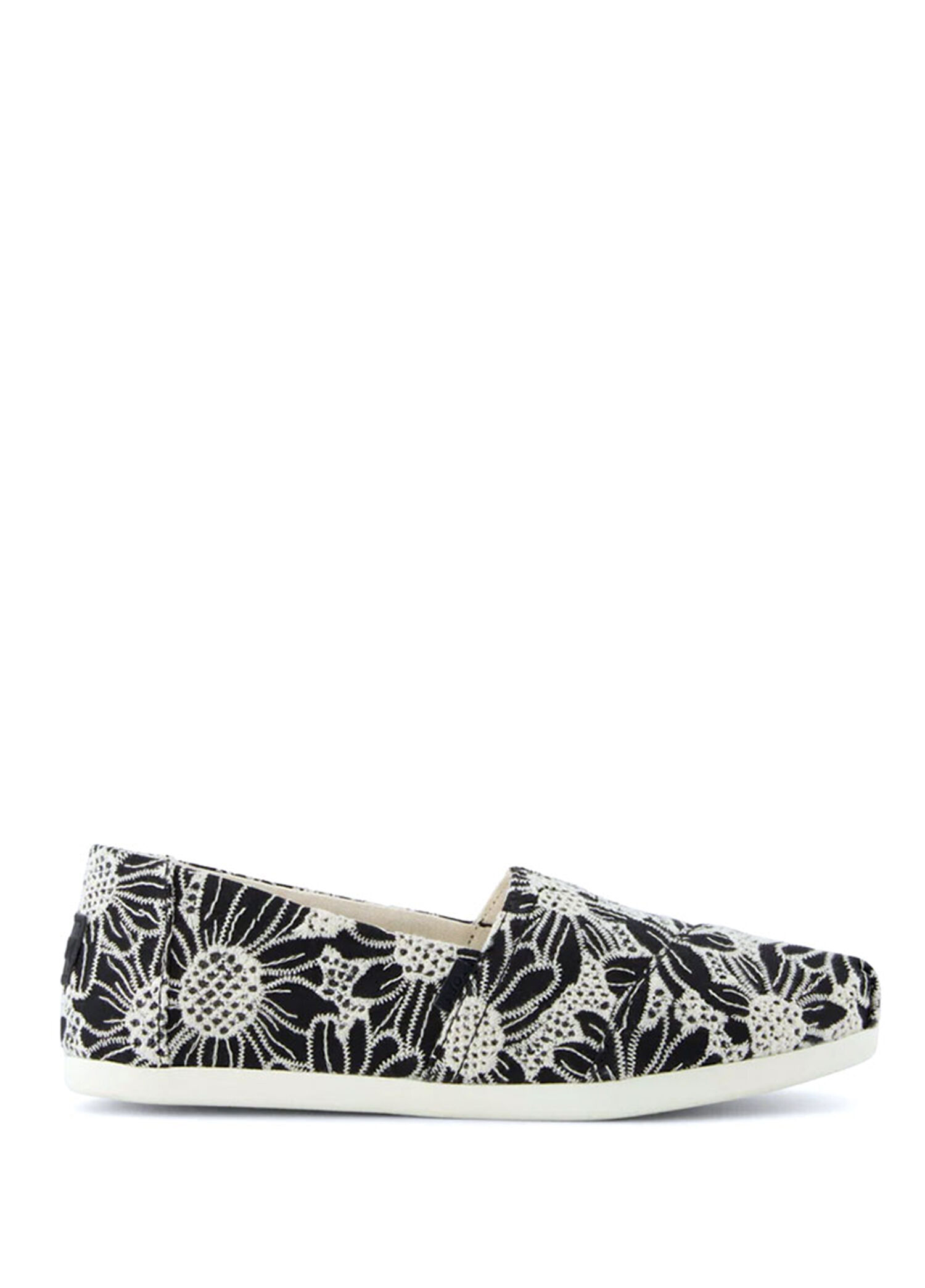 Alpargata Classic Oversized Floral Eyelet Siyah Kadın Espadril