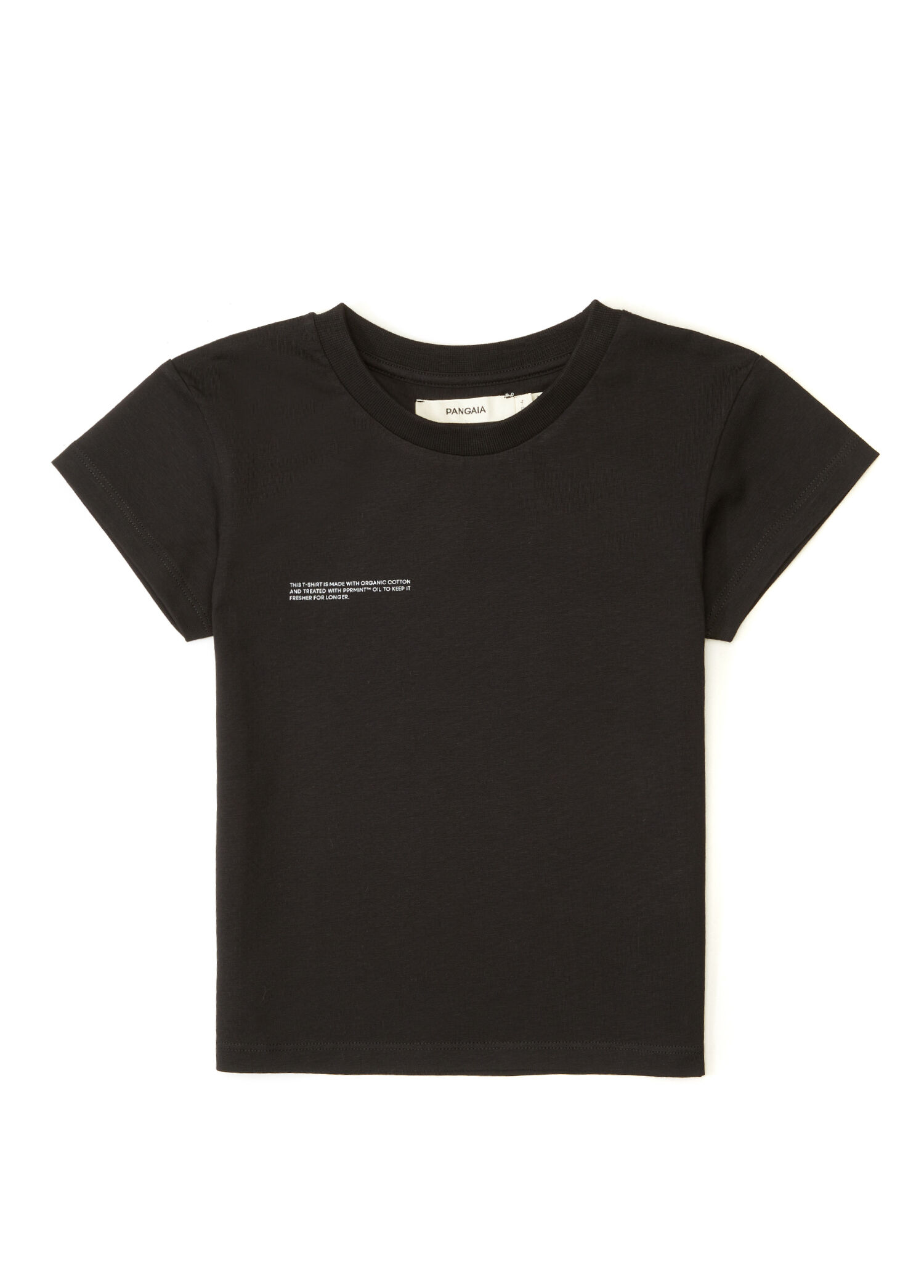 Siyah Unisex Çocuk Organik Pamuk T-shirt