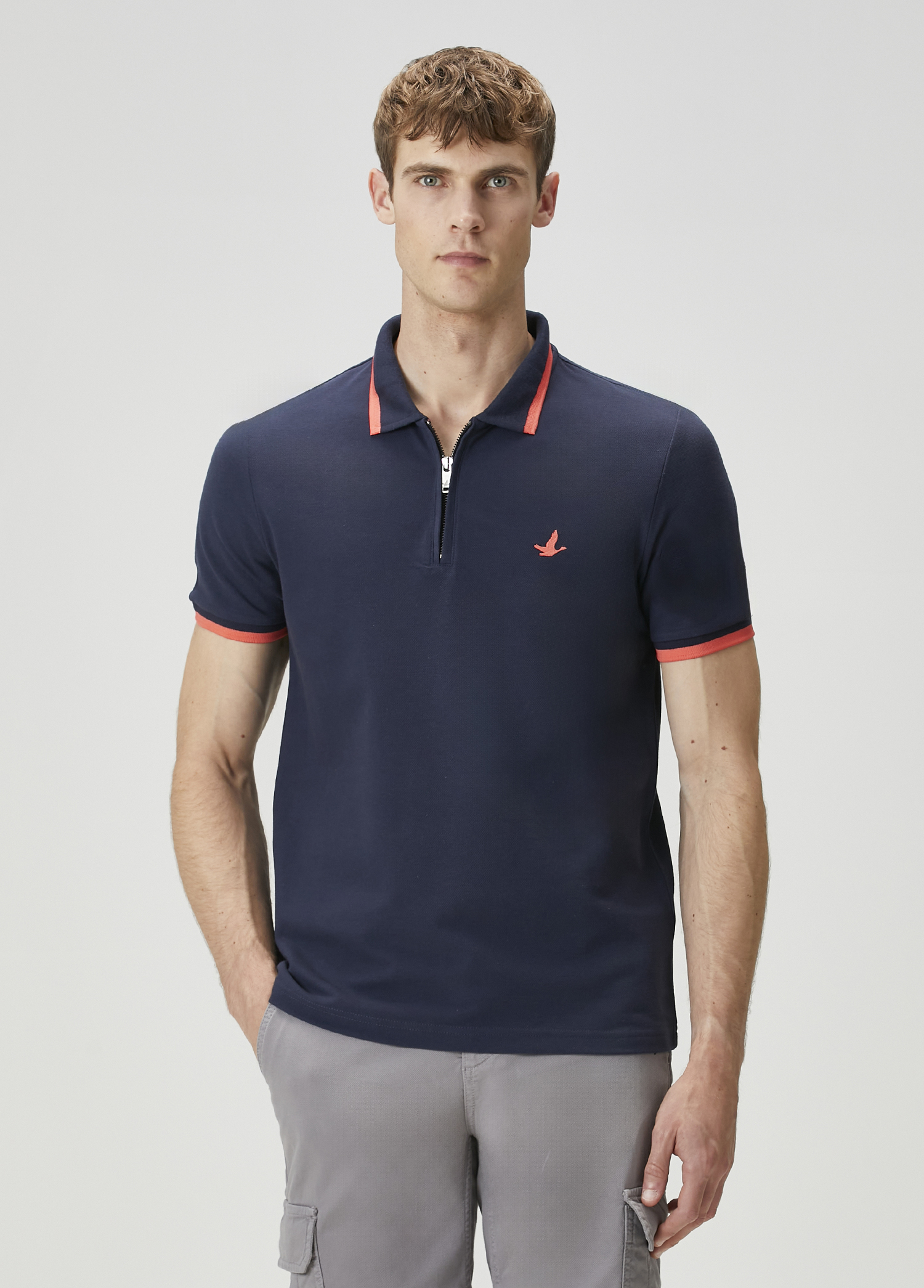 Lacivert Mercan Polo Yaka T-shirt