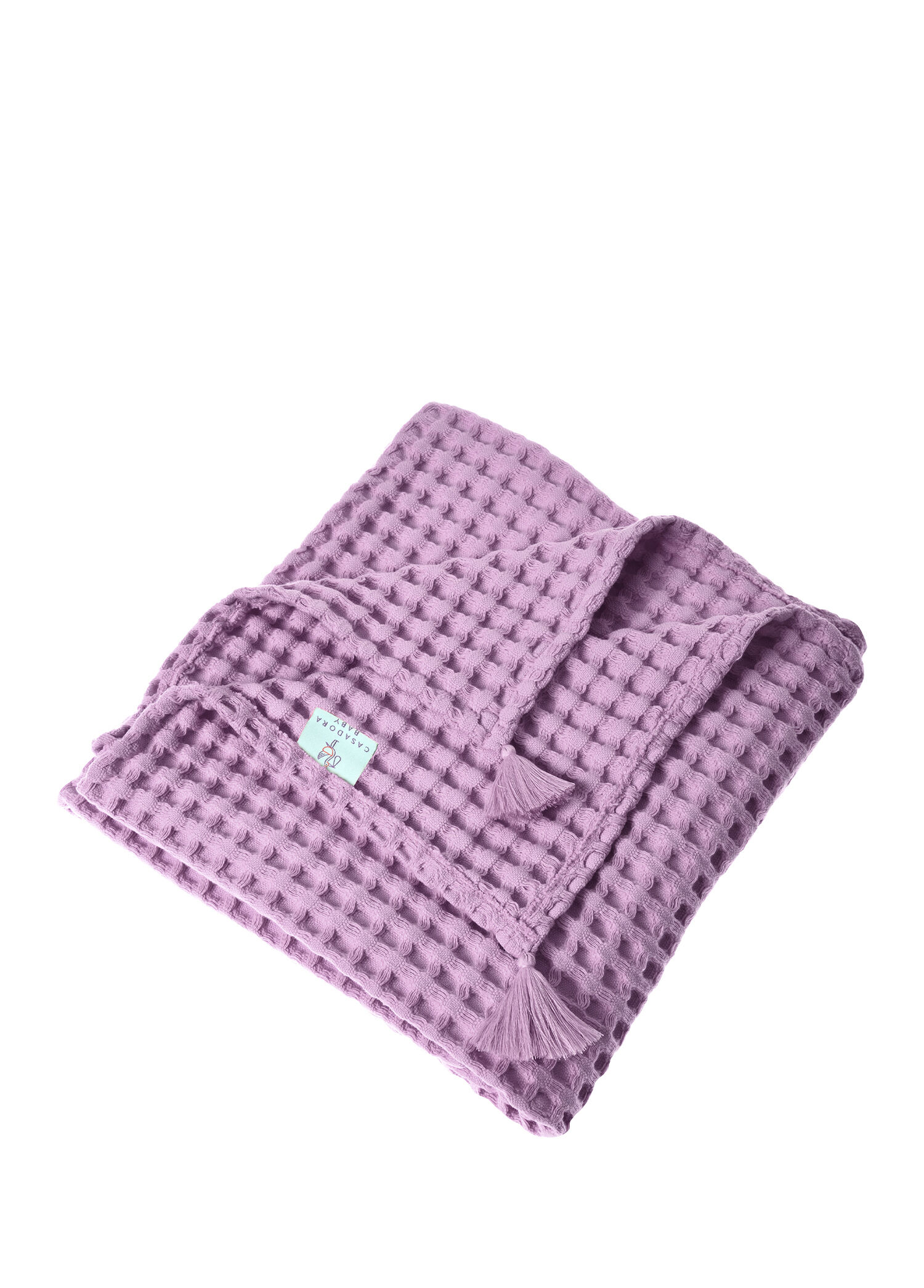 Lila Organik Pamuk Waffle Çocuk Odası Pike Örtü 160 x 220 cm