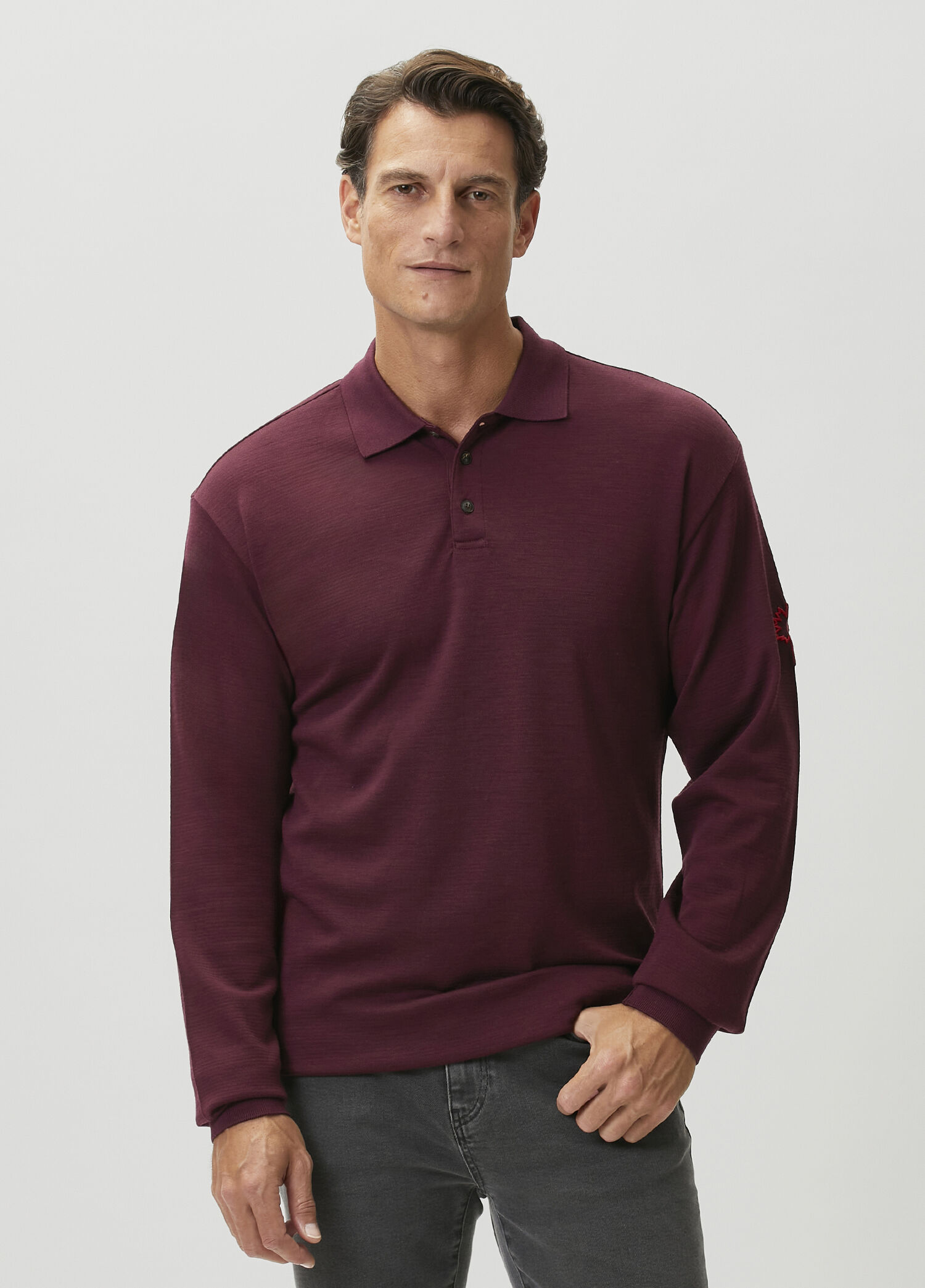 Burgundy Polo Knitwear