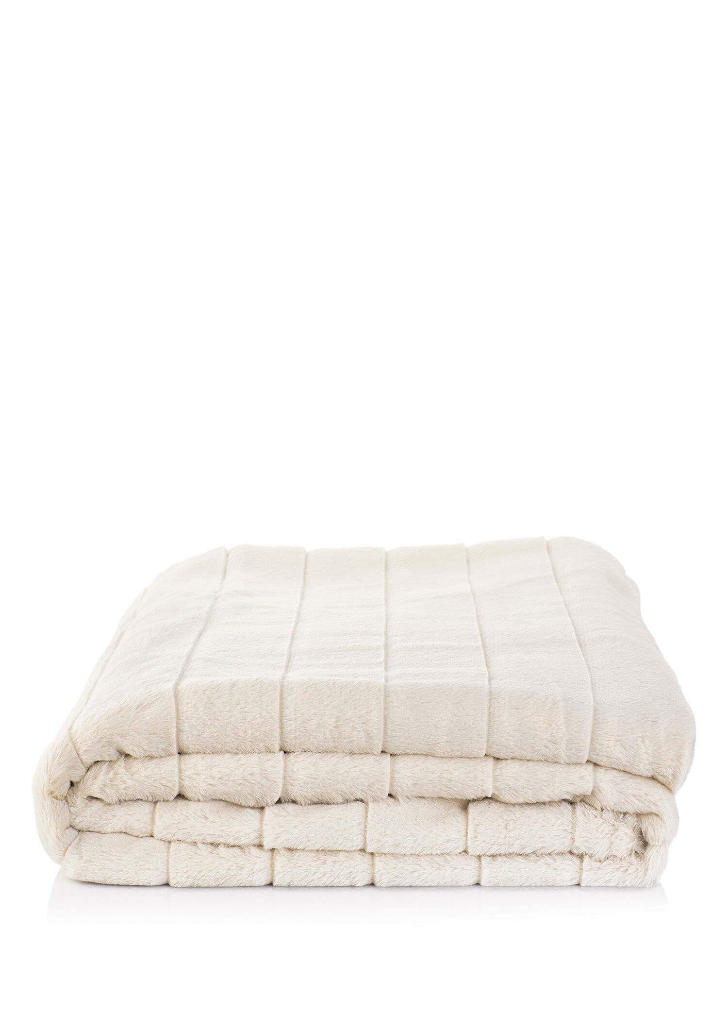 Krem Kazayağı Luxury Kürk Throw Battaniye 140 x 190 cm